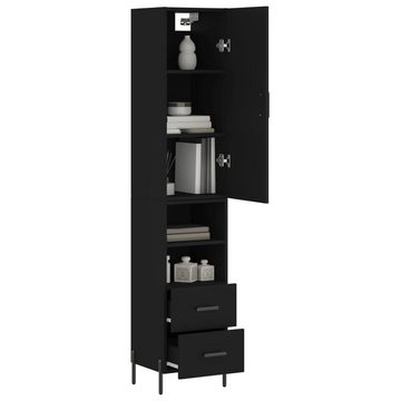 vidaXL Kleiderschrank Regal Highboard Schrank Schwarz 34,5x34x180 cm Holzwerkstoff