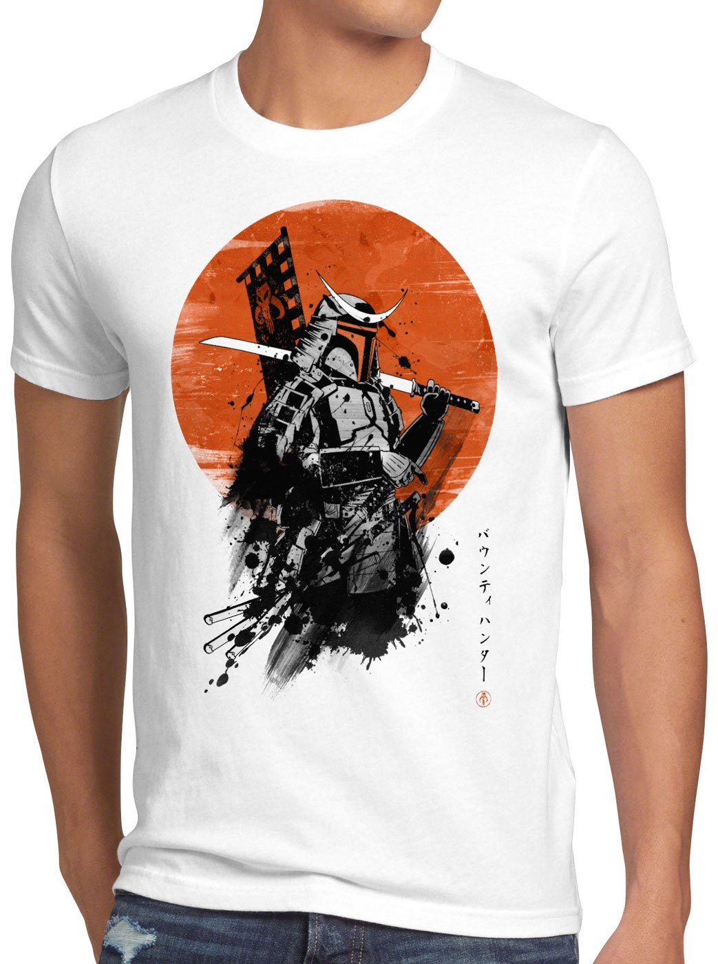 style3 Print-Shirt Herren T-Shirt Samurai Hunter ronin nippon salve1 bounty  hunter