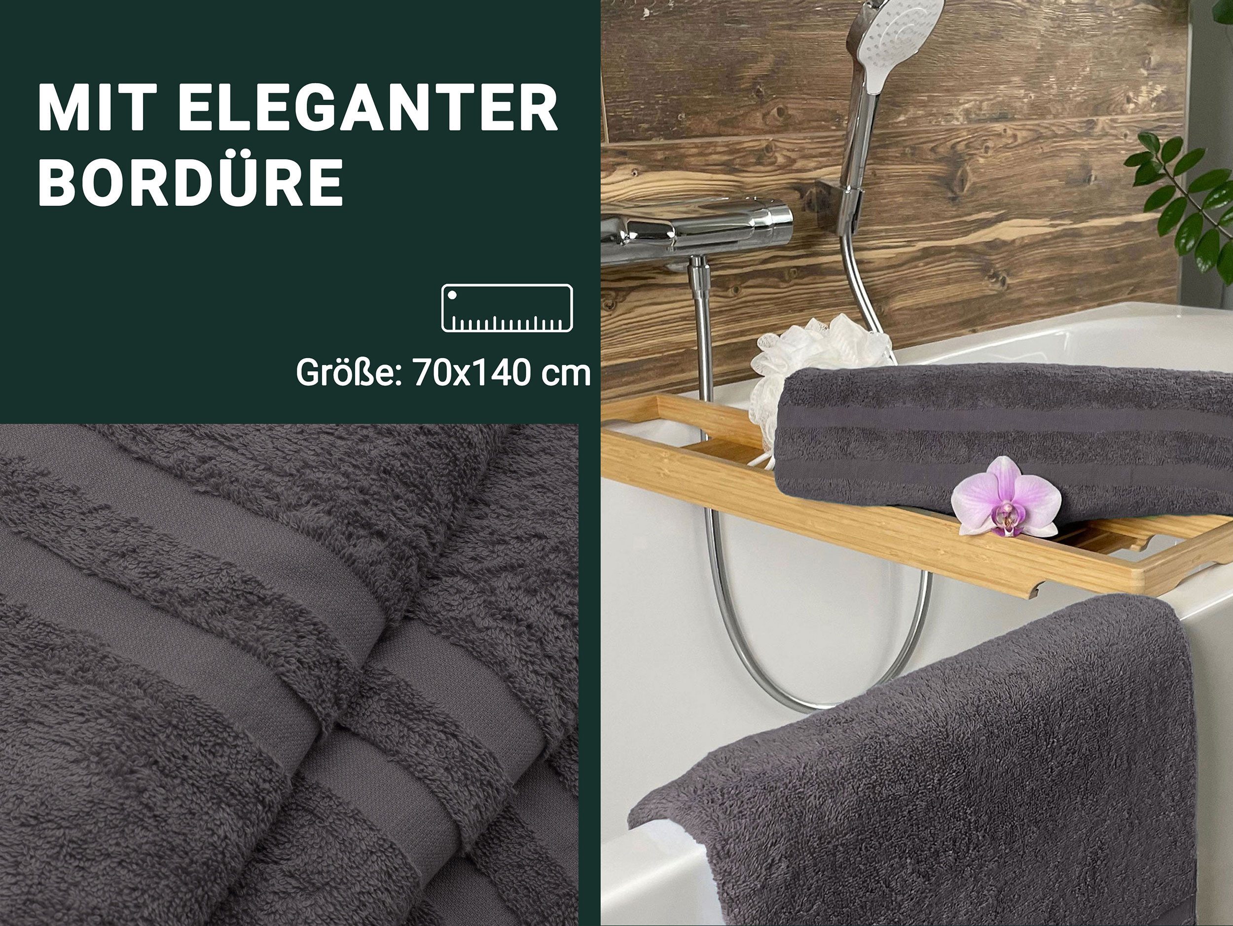 ZOLLNER Duschtücher, Walkfrottier (5-St), 70 x günstig online kaufen