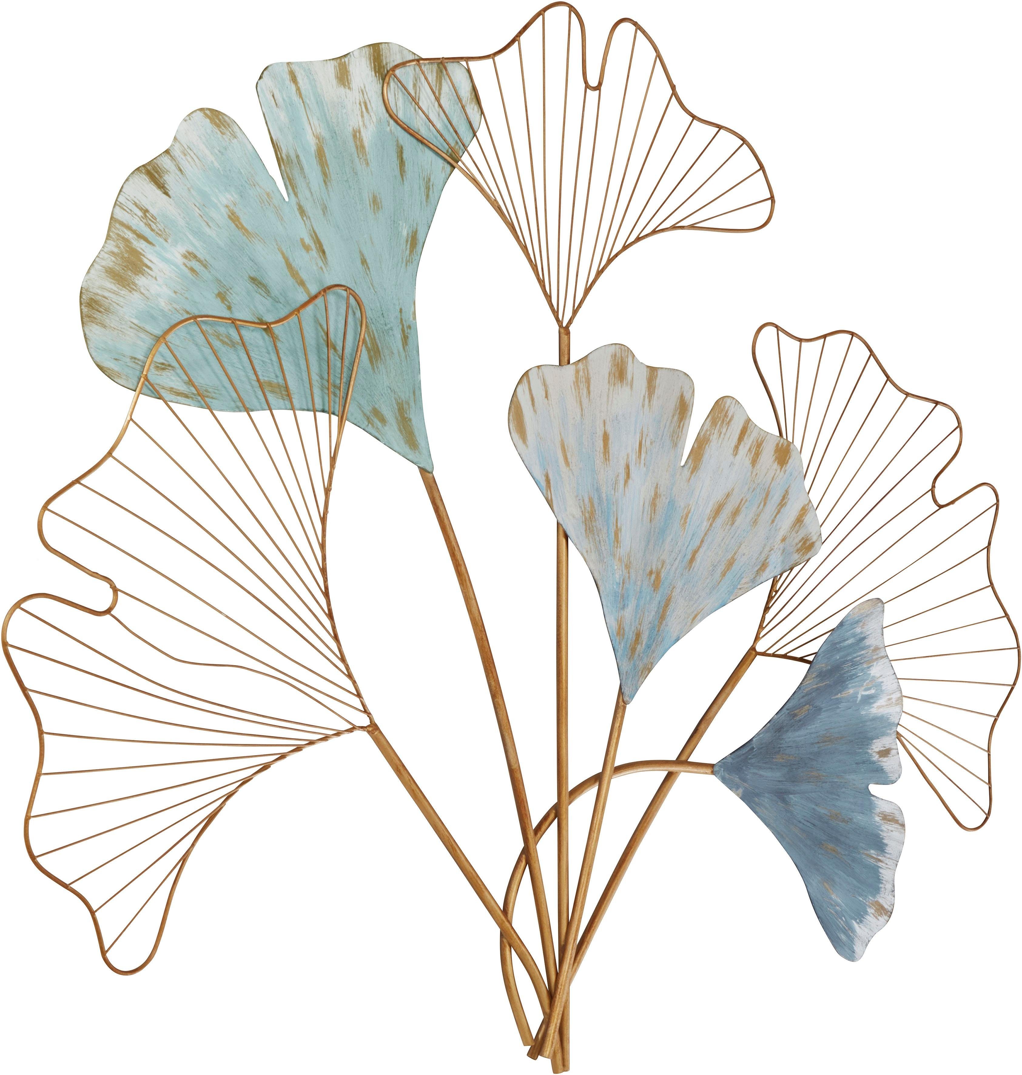HOFMANN LIVING AND MORE Wanddekoobjekt »Gingko«, Wanddeko, aus Metall-HomeTrends