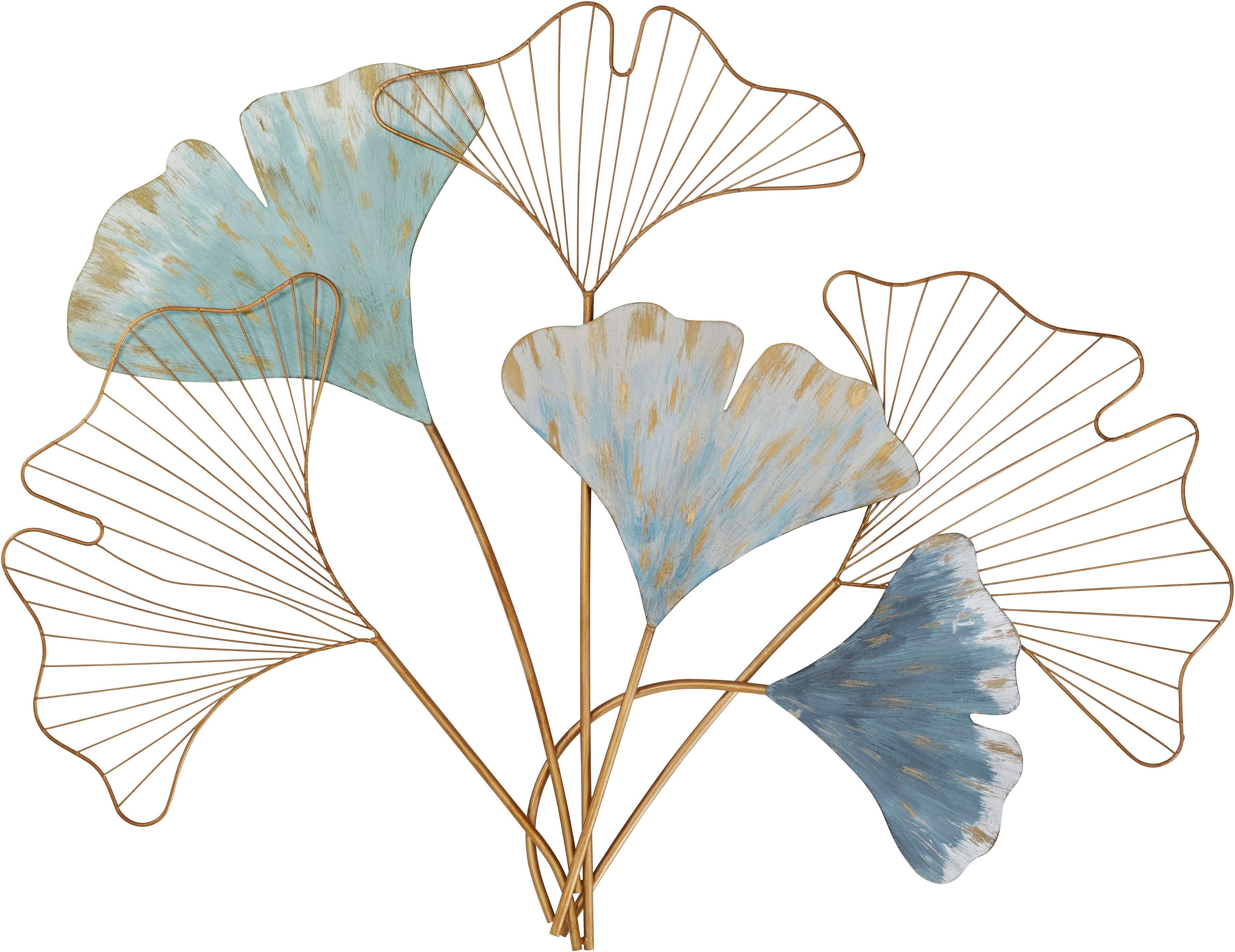 HOFMANN LIVING AND MORE Wanddekoobjekt »Gingko«, Wanddeko, aus Metall-Otto