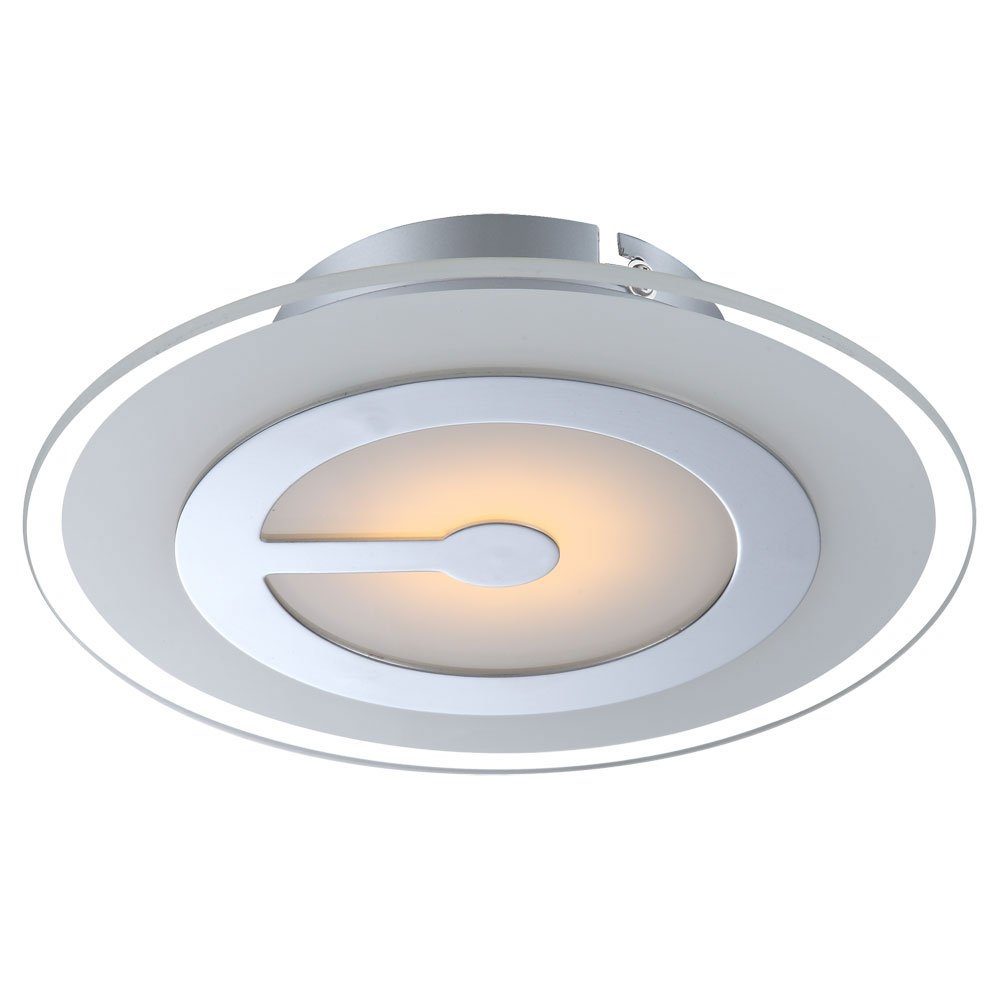 GLOBO LIGHTING LED Deckenleuchte, LED-Leuchtmittel fest verbaut, Warmweiß, LED Deckenleuchte Chrom 6 Watt Leuchte Globo 41698-2