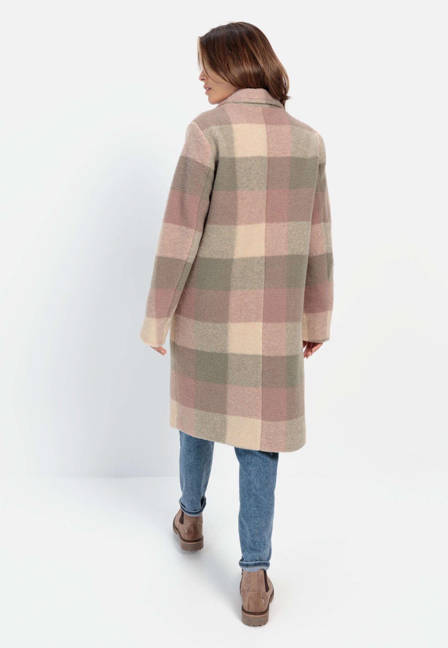 camel active Wollmantel mit Reverskragen Langarm Reverskragen günstig online kaufen