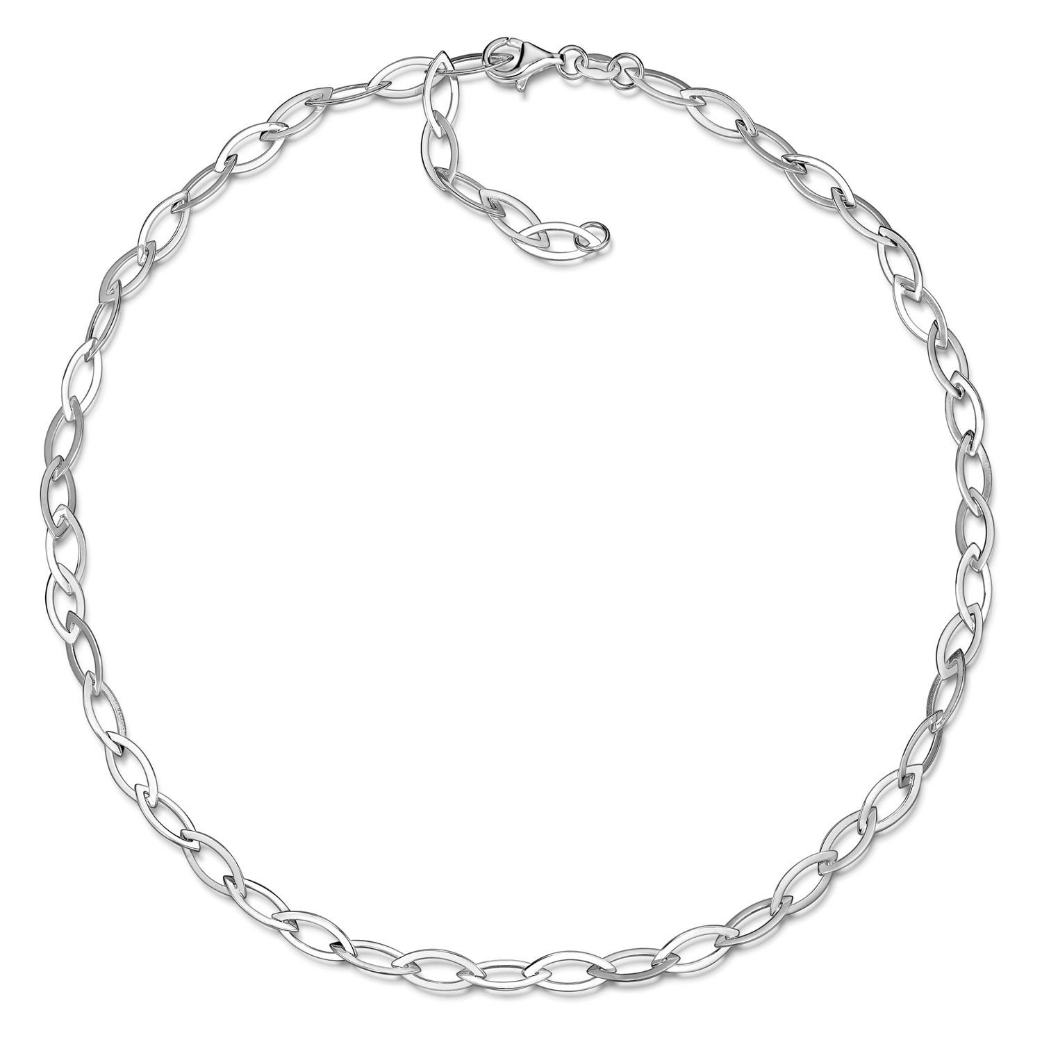 Materia Collier Damen Silber Collier Spitz CO-43-Silber, aus 925 Silber günstig online kaufen