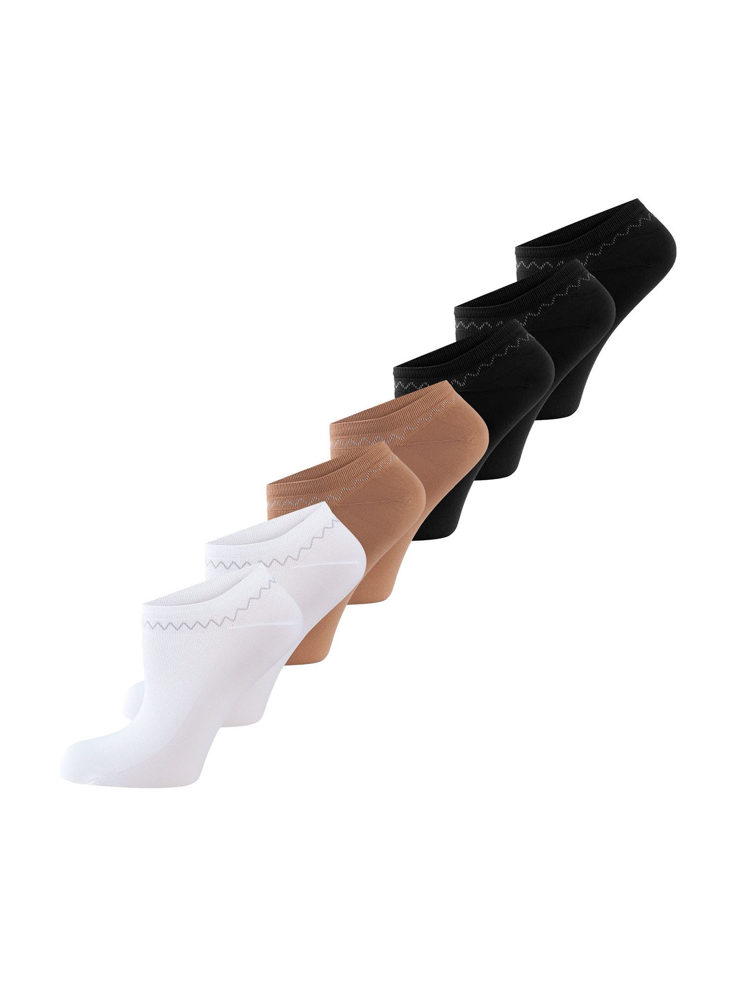 Nur Die Füßlinge Schuhsöckchen (7-Paar) Sneaker Füßlinge, Kurzsocken, Unsichtbare Socken