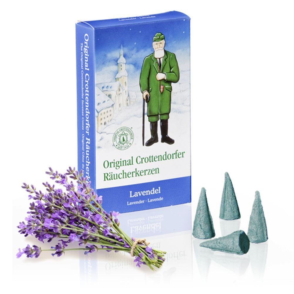 24er Packung Räucherkerzen- Lavendel - Päckchen Räuchermännchen 1 Crottendorfer