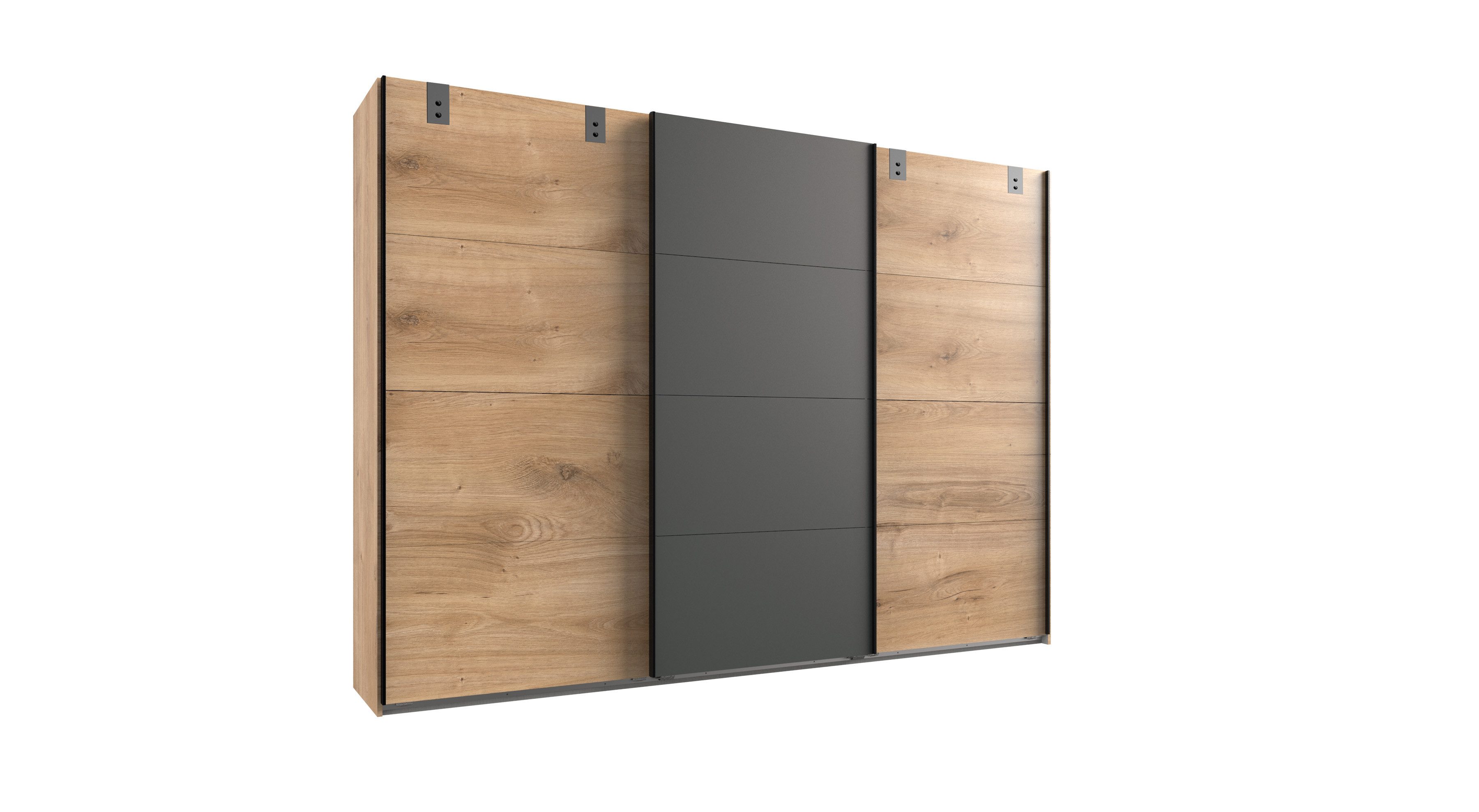 möbel-direkt.de Komplettschlafzimmer Malmö in Plankeneiche und Grafit, (Komplett-Set, 5-tlg., Verschiedene Schrankbreiten wählbar), Made in Germany