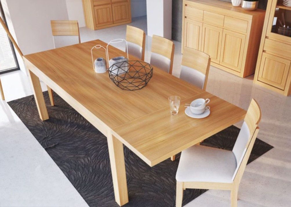 Xlmoebel Essgruppe Massivholz Esszimmer Set mit Tisch und Stühlen in modernem Design, (7-tlg., 7tlg.Esszimmer Set(Esstisch + 6 Stühle), Hergestellt in Europa