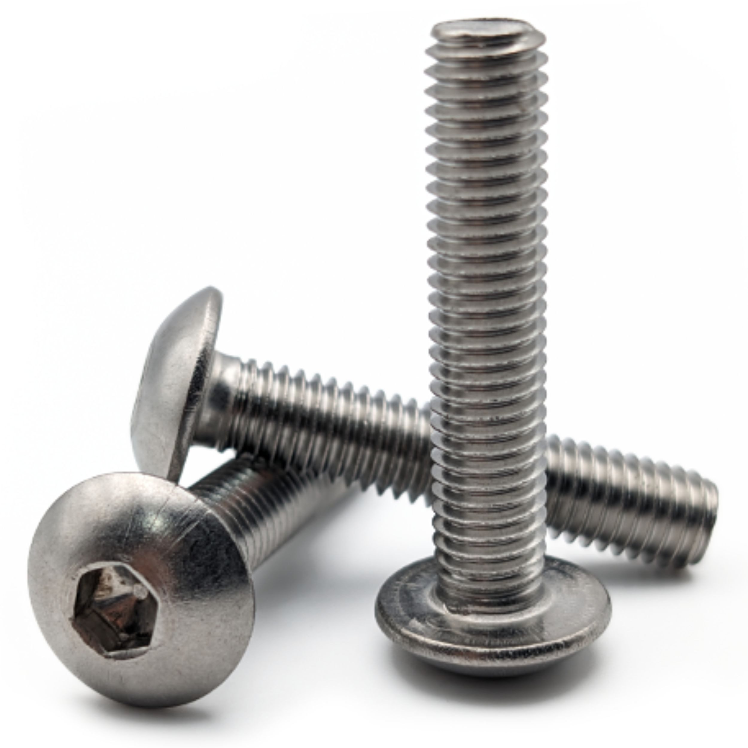 Qualinos Doppelstabmattenzaun Zaunschrauben M8x40mm für die Stabmattenzaun Befestigung als Zubehör, (Montage-Set, 10-St., Zaunbauschrauben M8x40), Diebstahlschutz 5,5mm ISK, extra 17mm Kopf, V2A Edelstahl