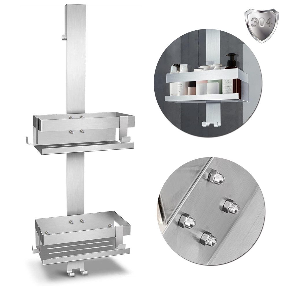 Melko Duschablage Duschregal ohne Bohren Duschkorb Duschorganizer Handtuchh günstig online kaufen