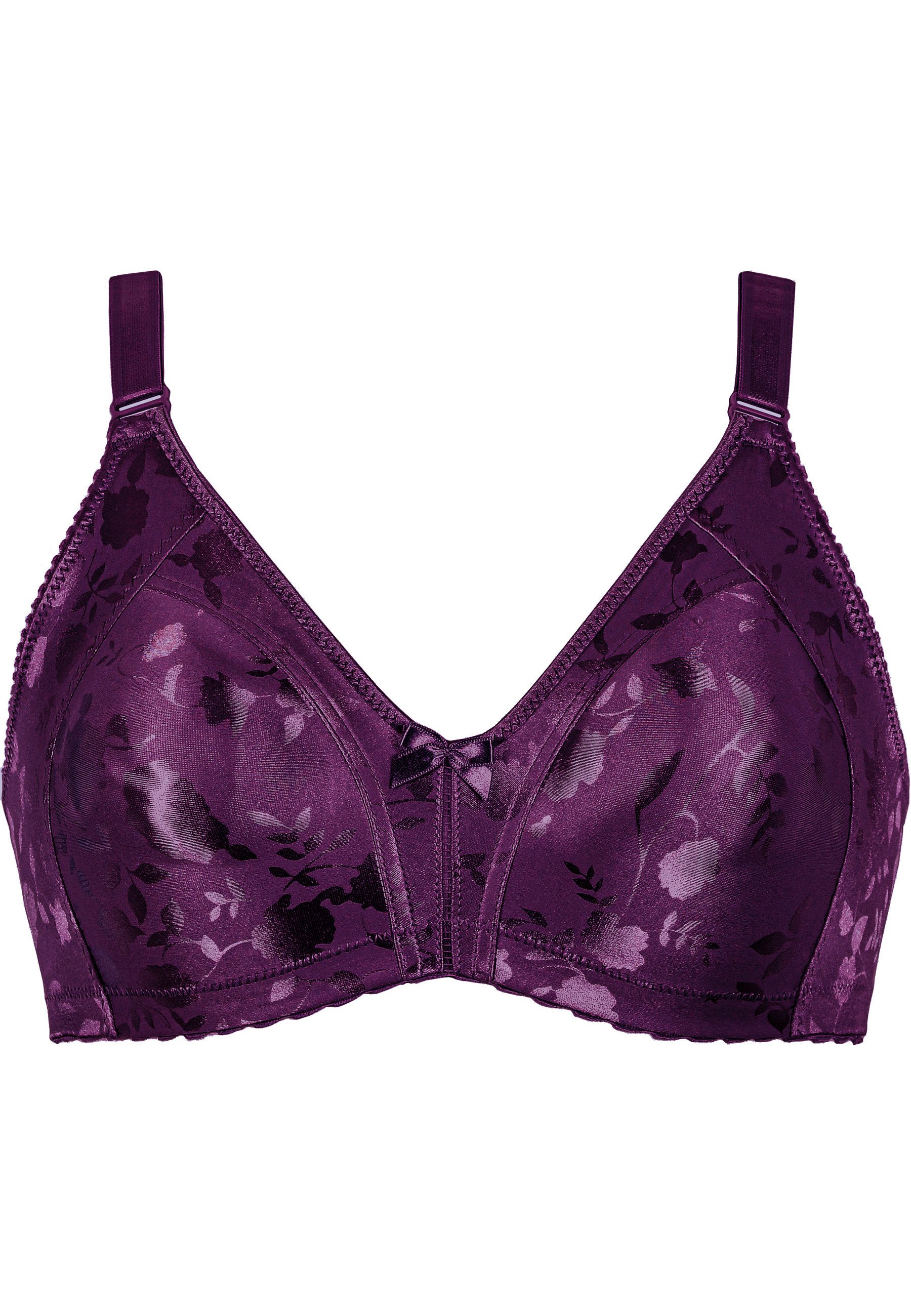 Naturana Minimizer-BH Minimizer (1-tlg) Shaping-Effekt, breite Träger, feminin, bügellos, Satin, Blumenmuster – Bild 2 von 5