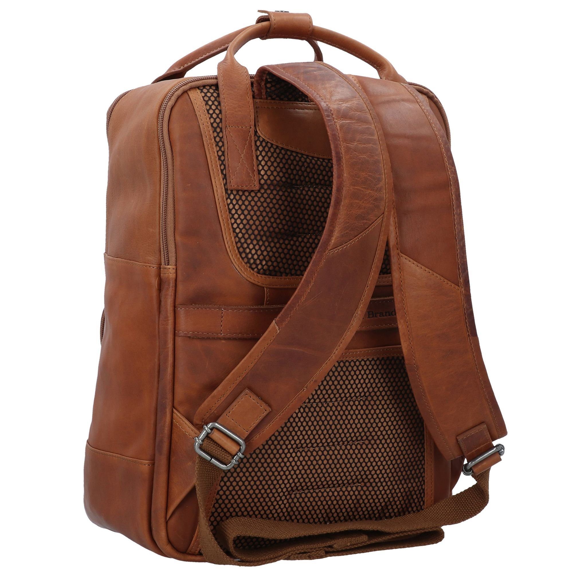 cognac Up, Laptoprucksack Pull Leder Brand Wax The Chesterfield