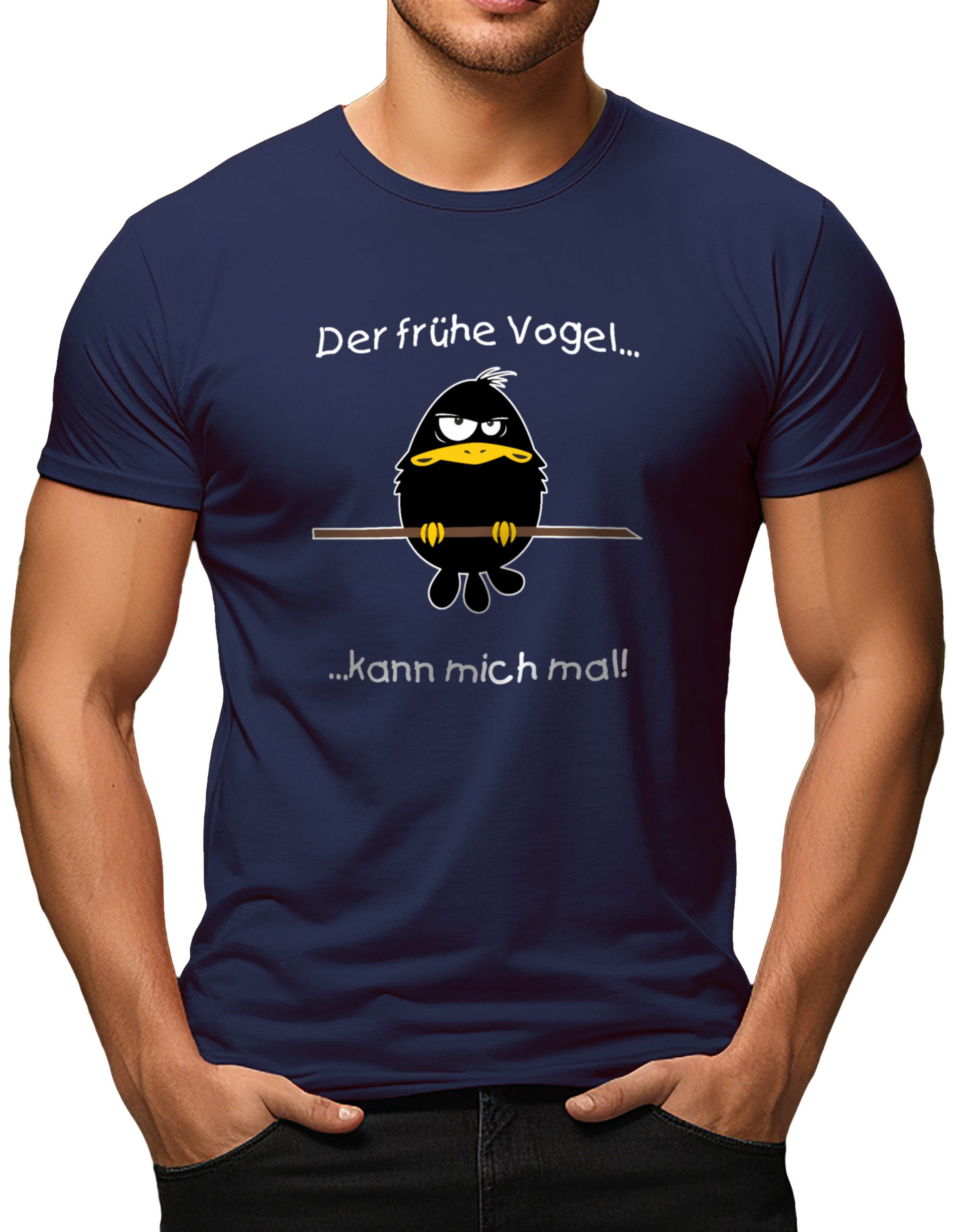 RAHMENLOS® T-Shirt für den Langschläfer: Der frühe Vogel kann mich mal günstig online kaufen
