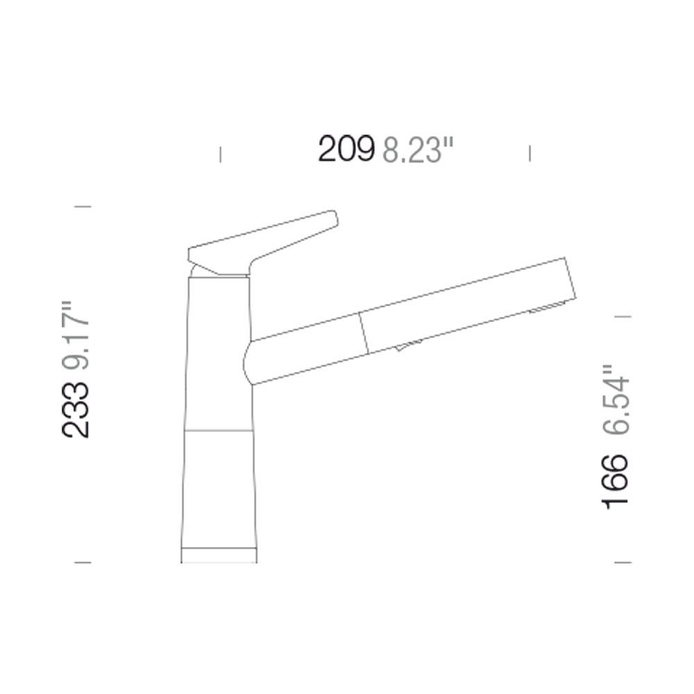 Schock Küchenarmatur SC-510 Chrom/Cristadur ausziehbarer Auslauf