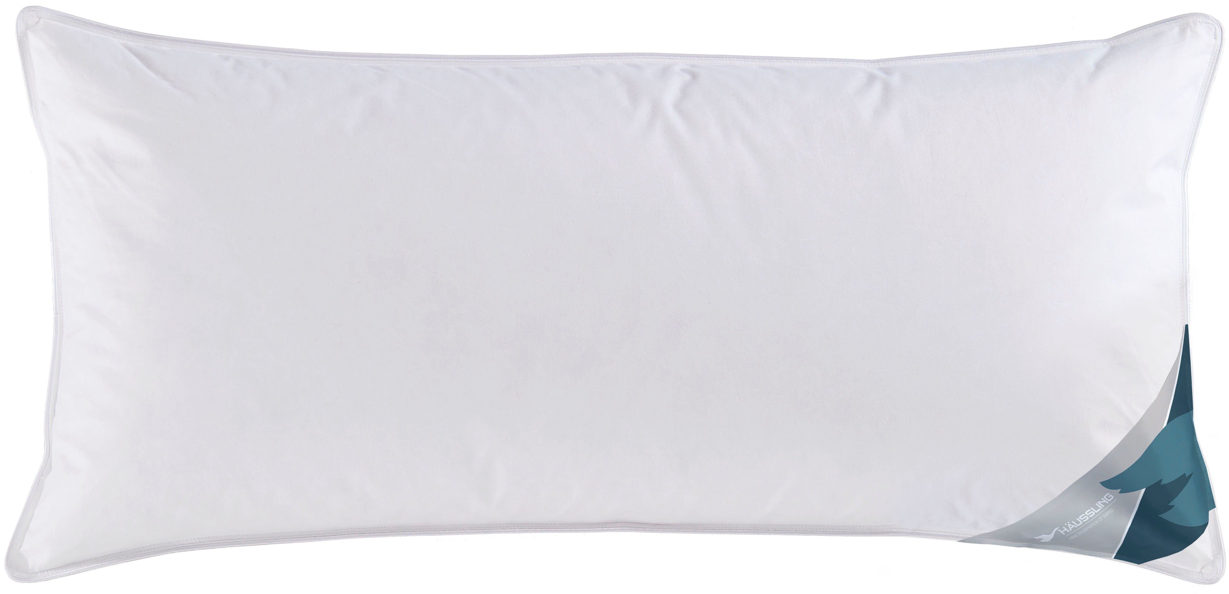 Haeussling Federkissen Kuscheltraum Kissen medium, in 40x80 & 80x80 cm, Füllung: 85% Federn, 15% Daunen, Bezug: 100% Baumwolle, Kopfkissen mit Milbenbarriere – geprüfter Schutz für Allergiker