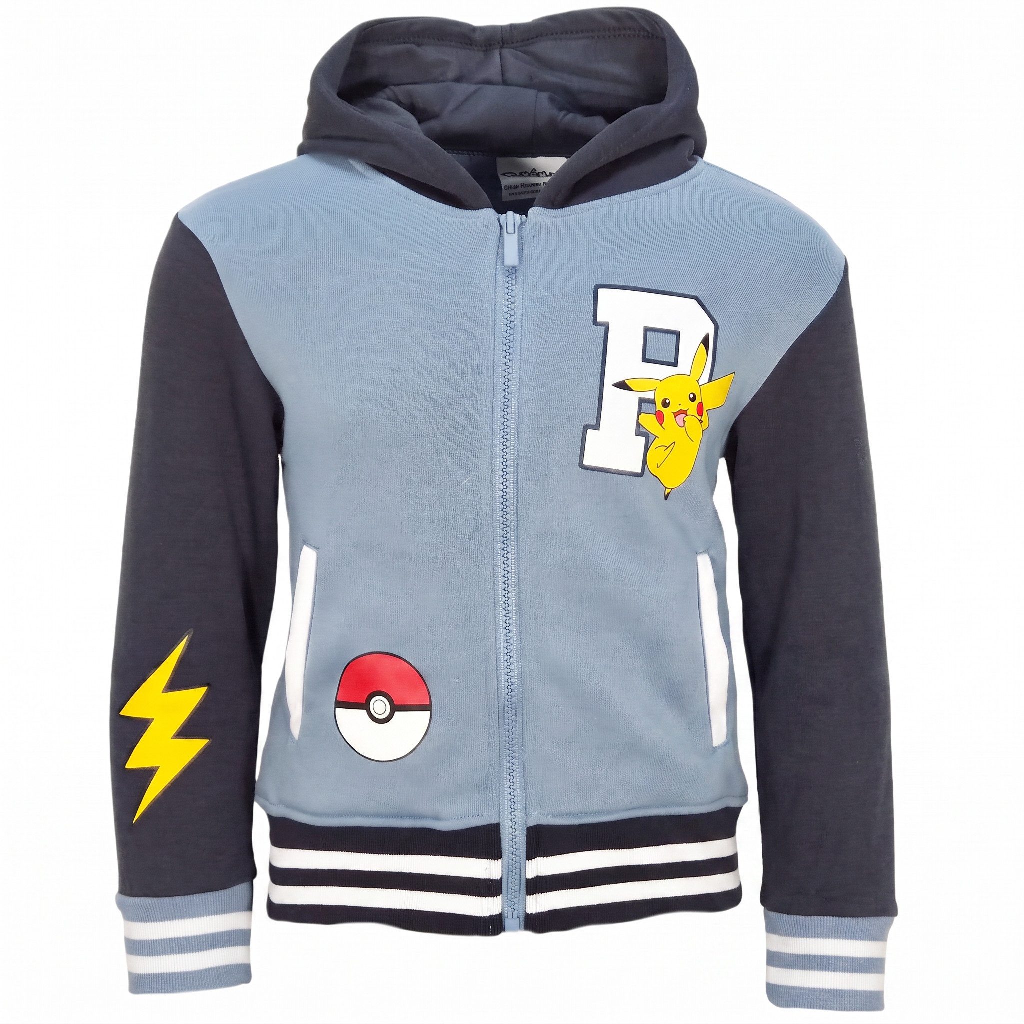 POKÉMON Kapuzenpullover Pokemon Pikachu Kinder Jungen Hoodie Jacke Gr. 98 bis 128 – Bild 2 von 5