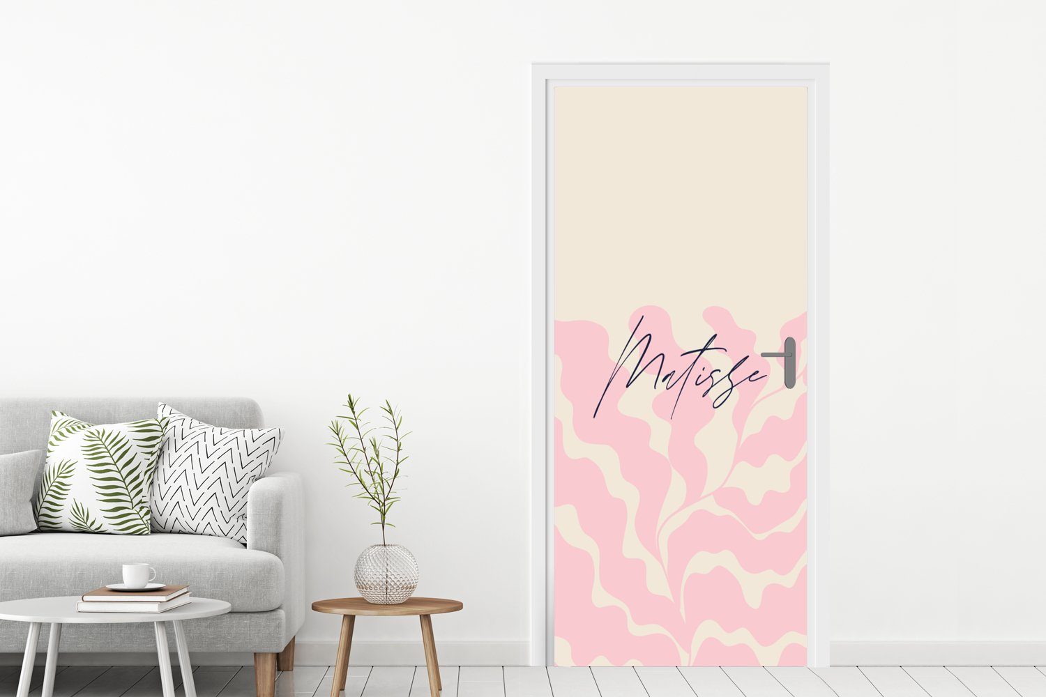 MuchoWow Türtapete Matisse - cm für - (1 bedruckt, 75x205 Matt, St), Tür, Abstrakt, Fototapete Blume Türaufkleber