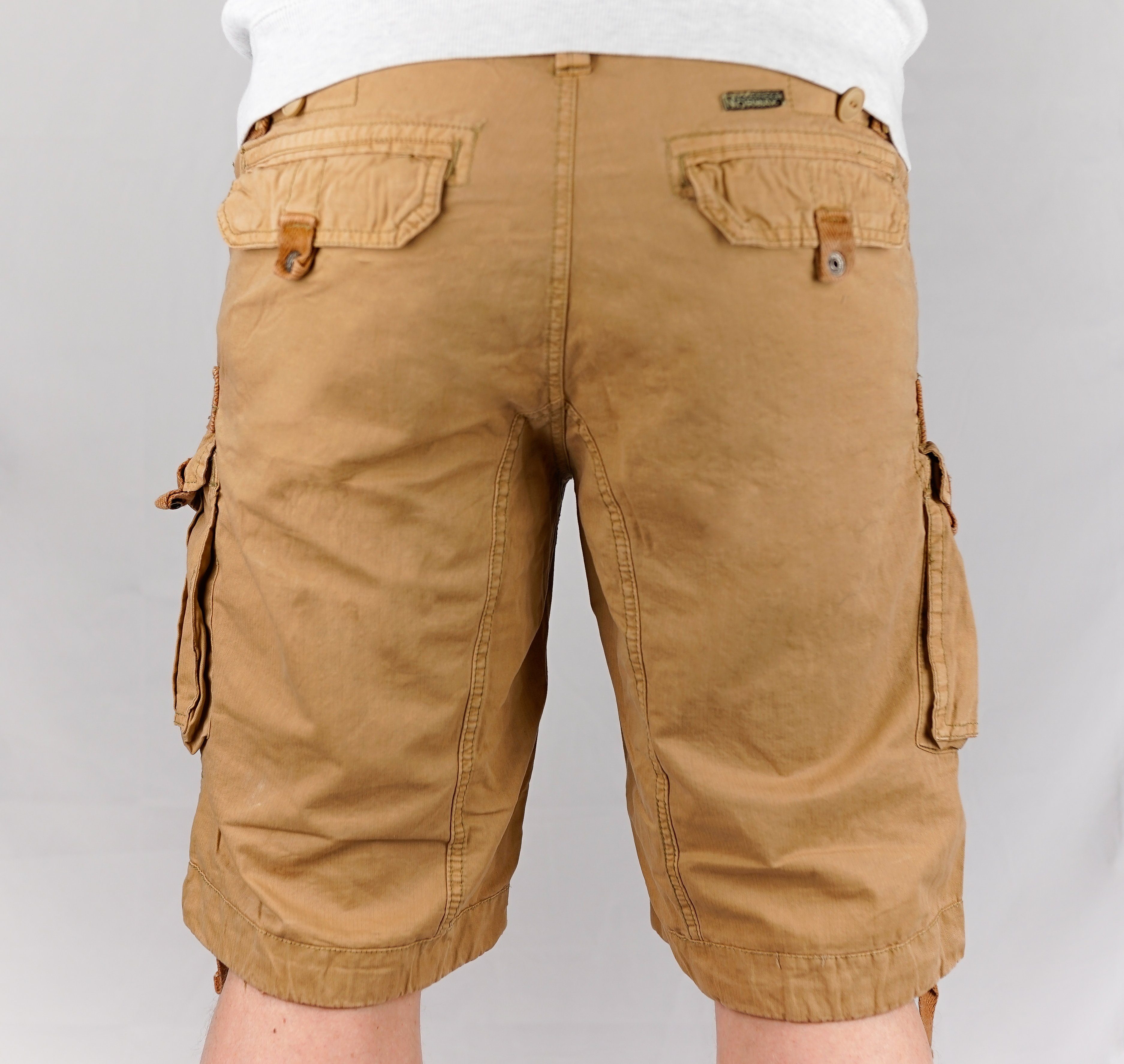 Geographical Norway Cargoshorts kurze Hose aus Baumwolle, Sommer-Bermuda (Packung, 1-tlg) Herrenshorts mit Gürtel Größe S bis 5XL