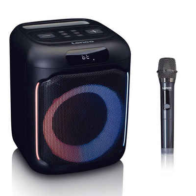 Lenco PA-100BK High-Power-Soundsystem BT Lichteffekte Party-Lautsprecher (Bluetooth, 100 W)