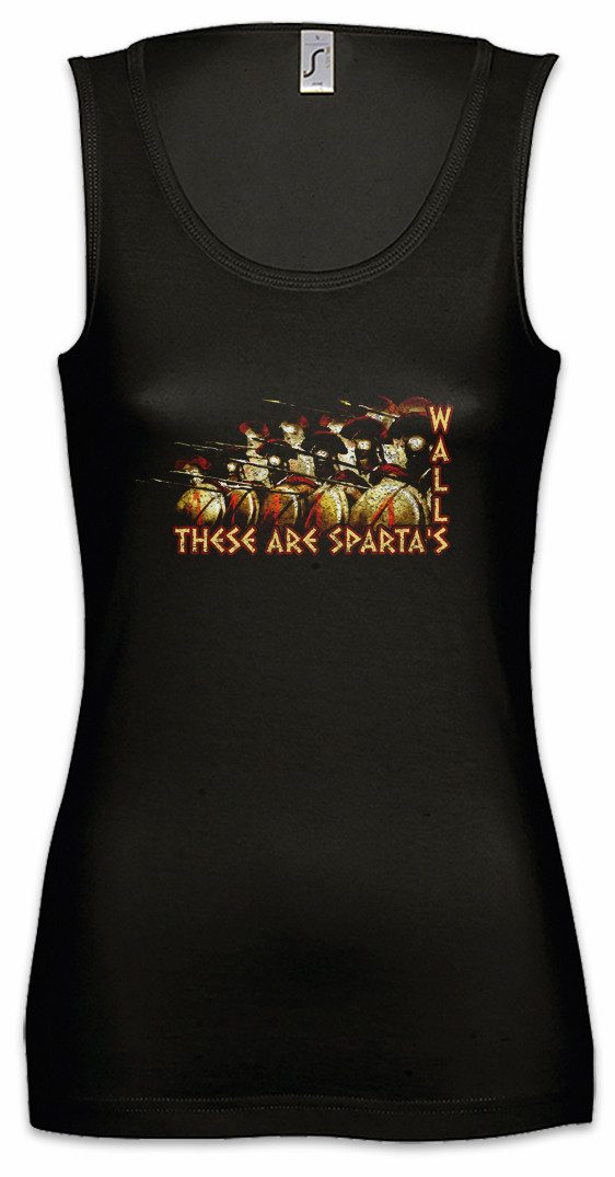 Tanktop These Are Sparta's Walls Ärmelloses Damen T-Shirt Phalanx Hoplit