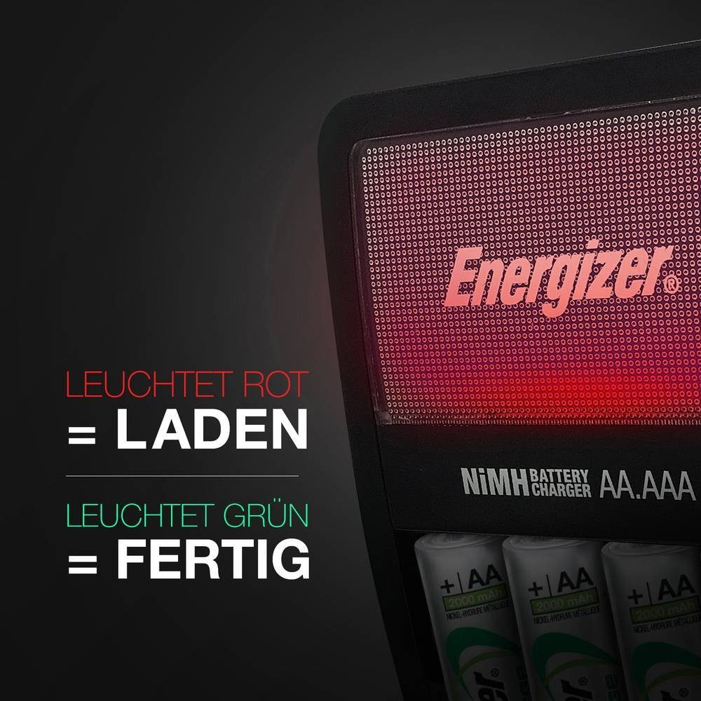 Energizer Rundzellen-Ladegerät Rundzellen-Lader (Timer-Abschaltung)