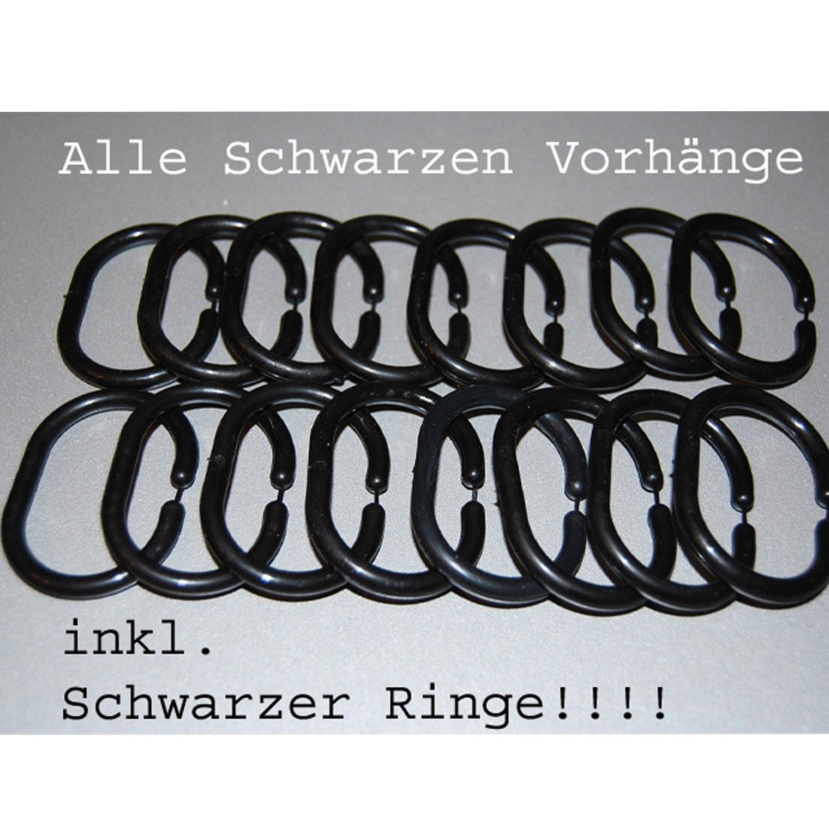 Ekershop Duschvorhang Textil Uni Farben Weiß Schwarz Rot Grau Breite 240 cm für Duschstange (inkl. Ringe), Höhe 200 cm, wasserabweisend, waschbar, bügelbar