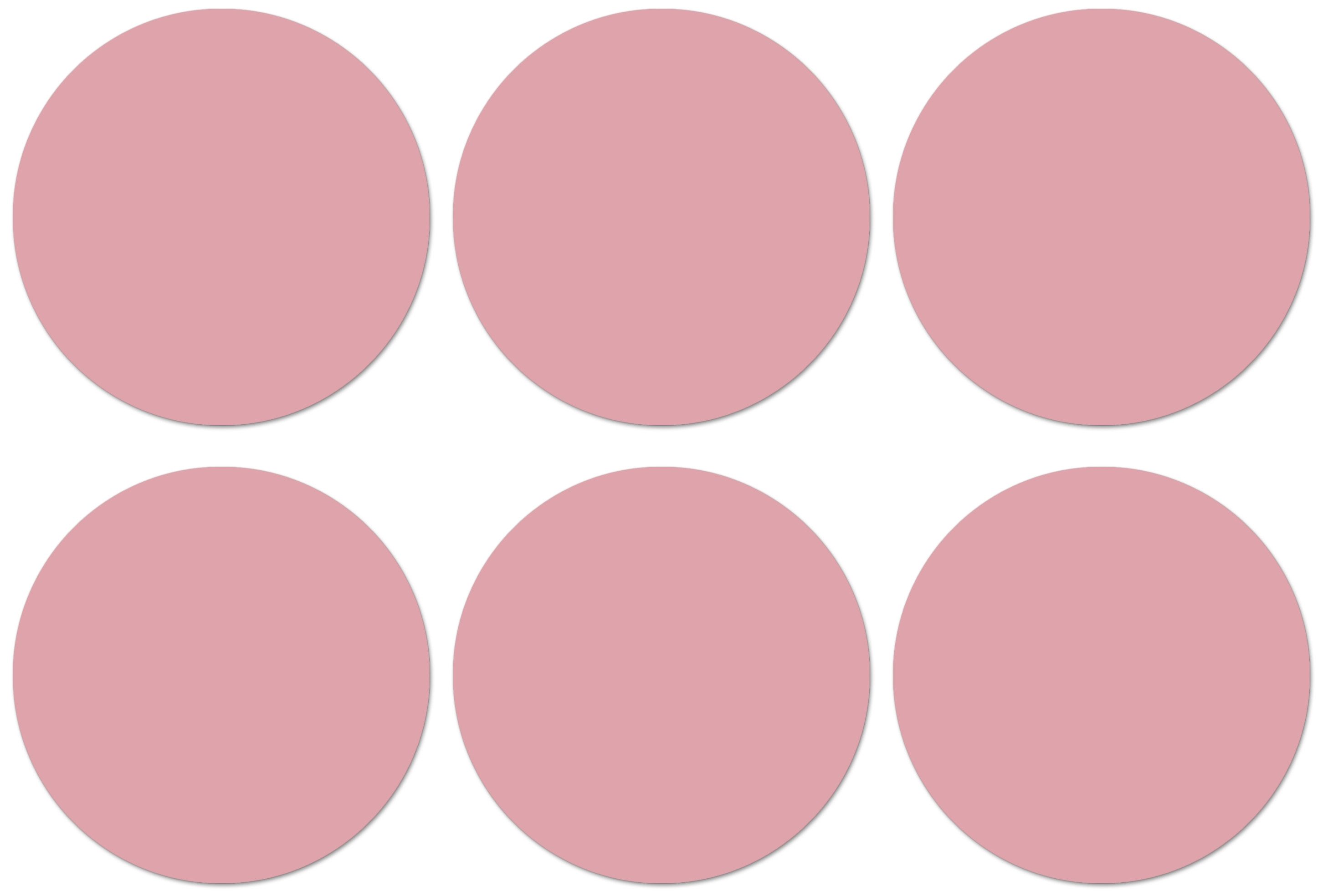 MuchoWow Glasuntersetzer Rosa - Farben - Innenraum - Einfarbig - Farbe, Zubehör für Gläser, 6-tlg., Getränkeuntersetzer, Rund, Tassenuntersetzer Kork, 10x10 cm