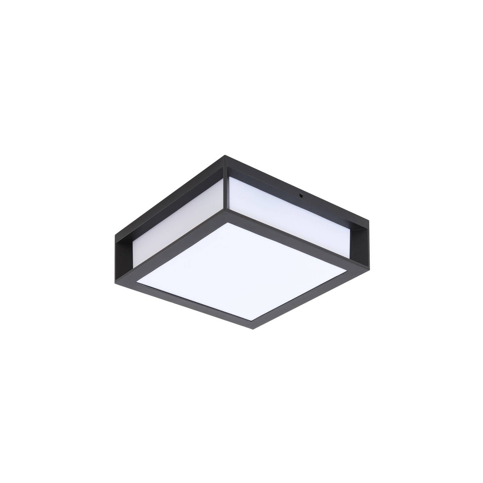 Lindby Außen-Wandleuchte Sivana, Kunststoff Schwarz IP44, 2 x 15 W LED