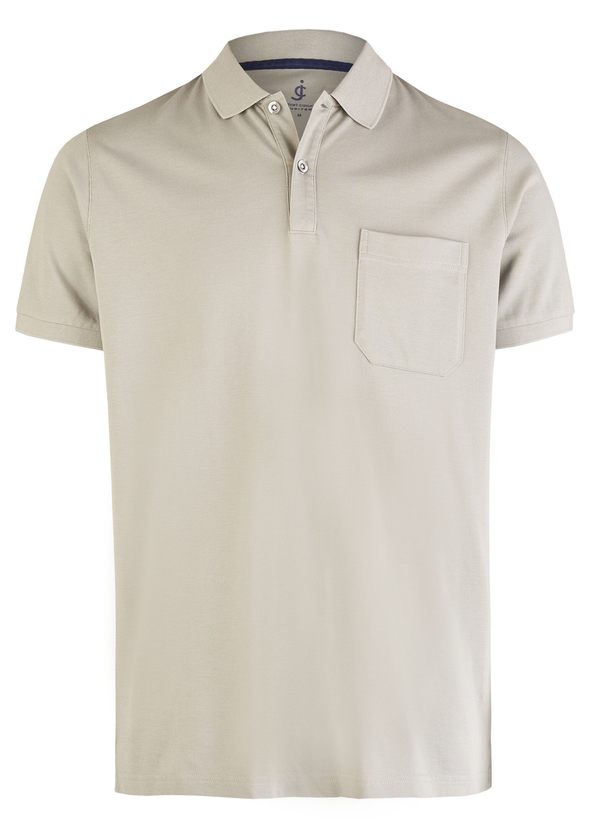 Jupiter Poloshirt uni silber