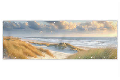 MuchoWow Balkonsichtschutz muchowow-canvas-beach-amazon-only-2024-i1im03eft8ki0yf6 (1-St) Balkon Sichtschutz, Sichtschutzmatte, 300x95 cm