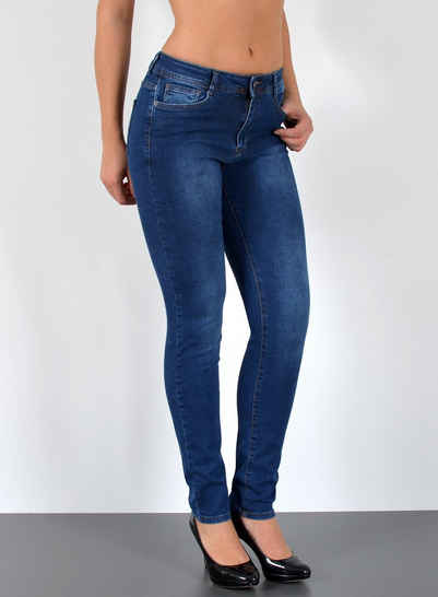 ESRA Skinny-fit-Jeans S100 Skinny Джинси Damen High Waist Damen Hose Stretch bis Große Größe