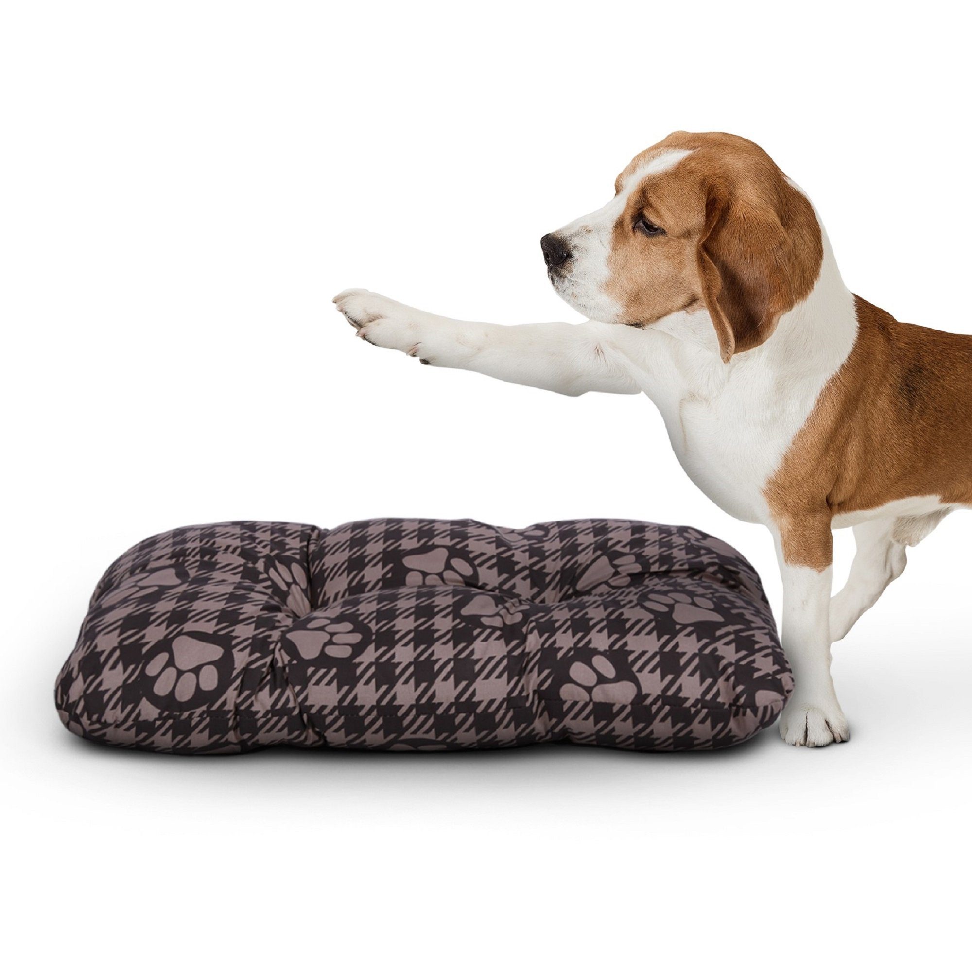 Bestlivings Tierkissen mit Pfoten Kassettensteppung, Polyester, 40x60 cm (kleine Hunde), kuschelweich, 40°C waschbar