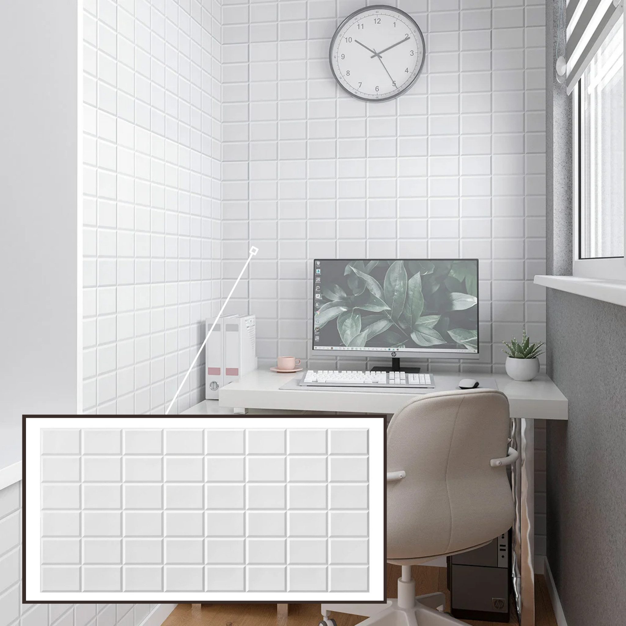 STM Company 3D Wandpaneel 3D-Wandpaneele PVC, Fliesen Optik, 1-20 Platten - 0.5-10 m², (1-tlg) Für Wohnzimmer, Küche & Bad, Einfache DIY-Montage