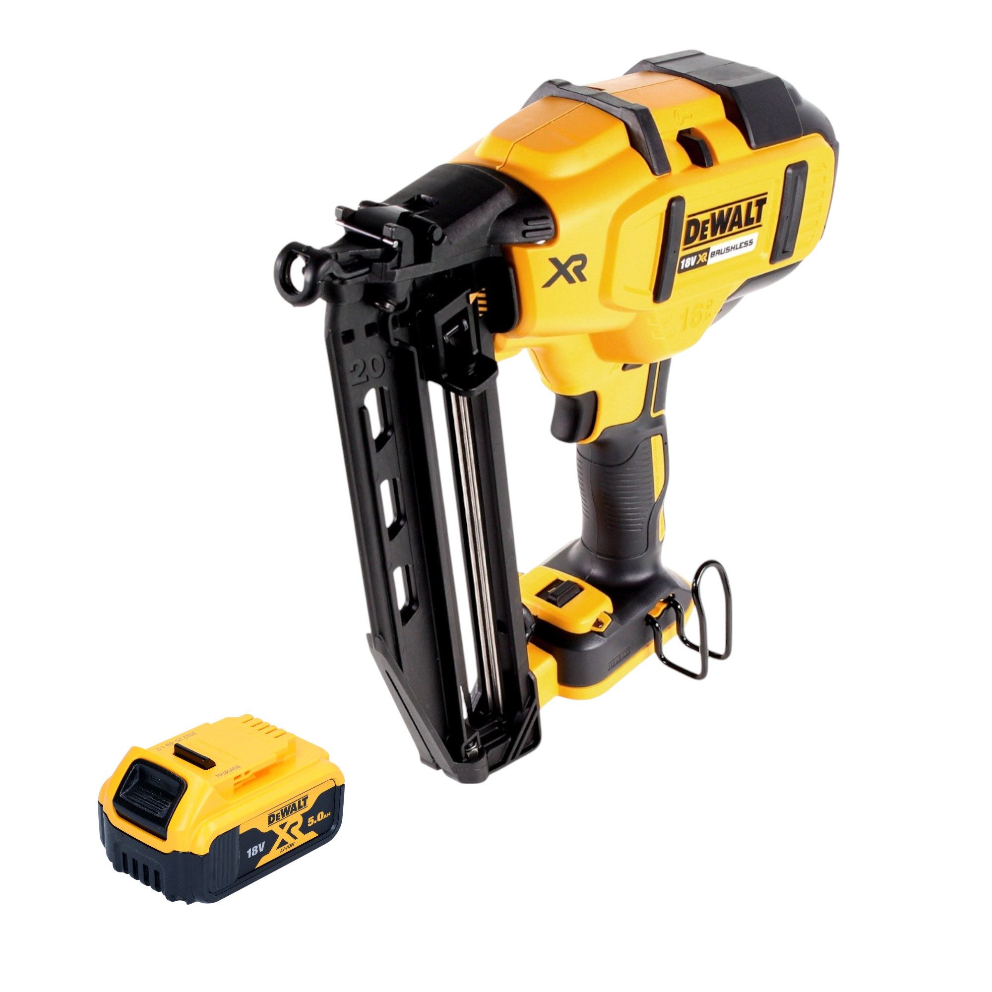 DeWalt Druckluft-Nagler DCN 660 N Akku Nagler 18V 32 - 63 mm Brushless + 1x Akku 5,0 Ah