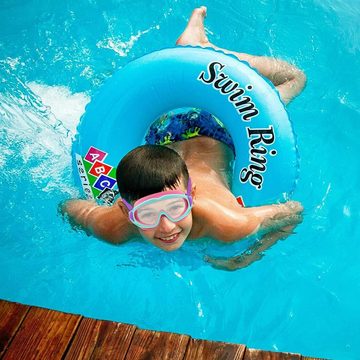 CoolBlauza Schwimmbrille Kinderschwimmbrille, großer Rahmen, auslaufsicher, beschlagfrei, (1-St), Geeignet für Jungen und Mädchen im Alter von 2–16 Jahren