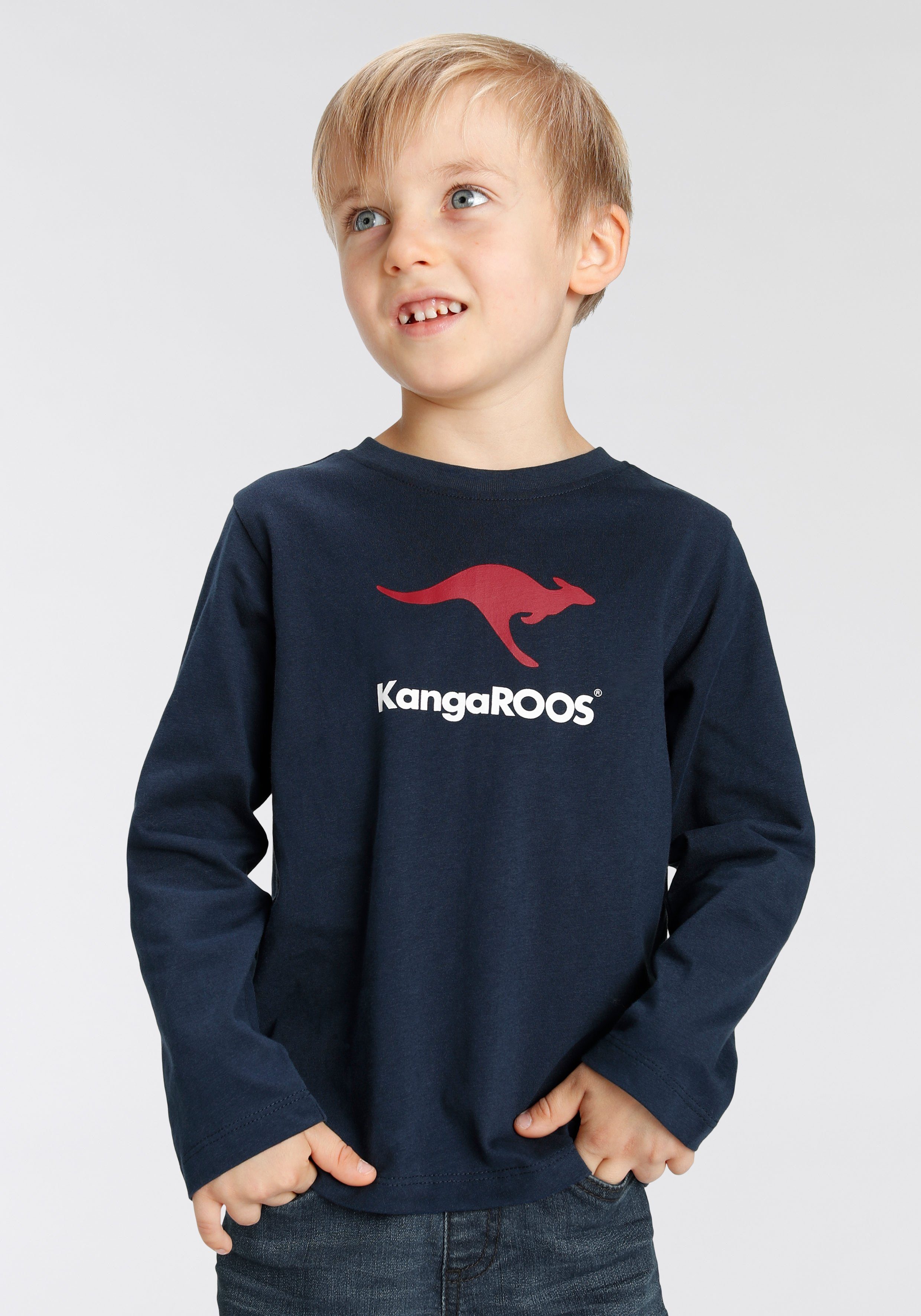 Langarmshirt Langarmshirt für Basic Logo, von KangaROOS KangaROOS Jungen