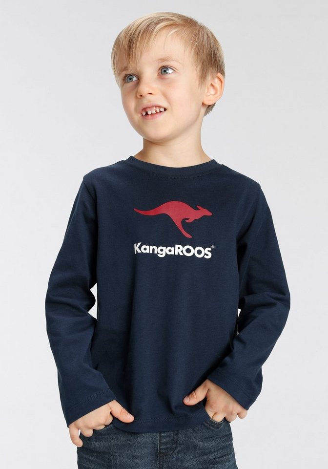 KangaROOS Langarmshirt Basic Logo, Langarmshirt von KangaROOS für Jungen