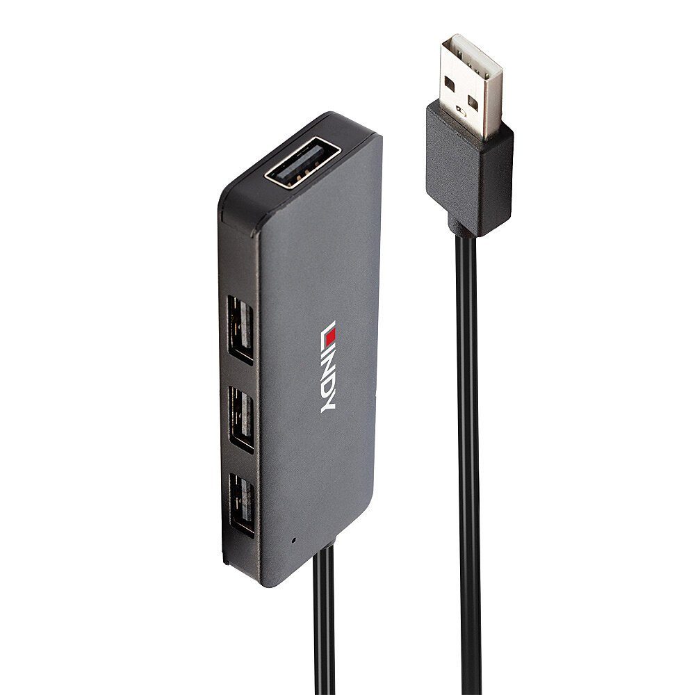 Lindy USB-Verteiler LINDY 42986 USB-Hub 4 Port USB-A USB 2.0 480 MBit/s Schwarz 42986
