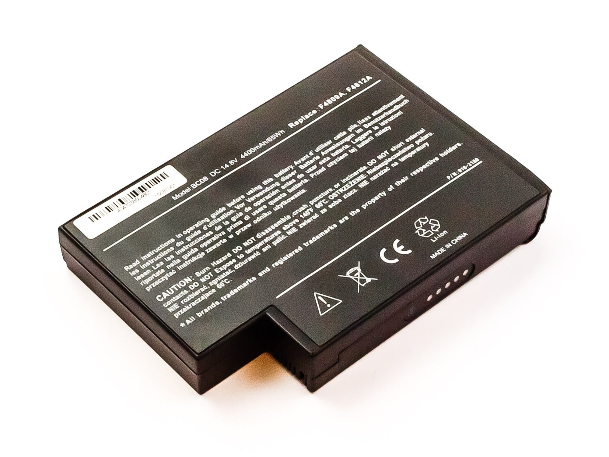 NX9020 Akku kompatibel (1 HP MobiloTec Compaq Akku mit 4400 St) mAh Akku