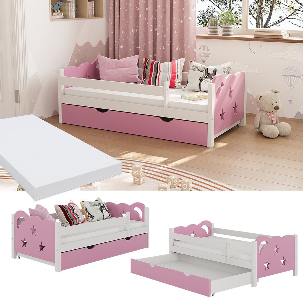VitaliSpa® Kinderbett Jessica, Rosa/Weiß, 70x140 cm günstig online kaufen