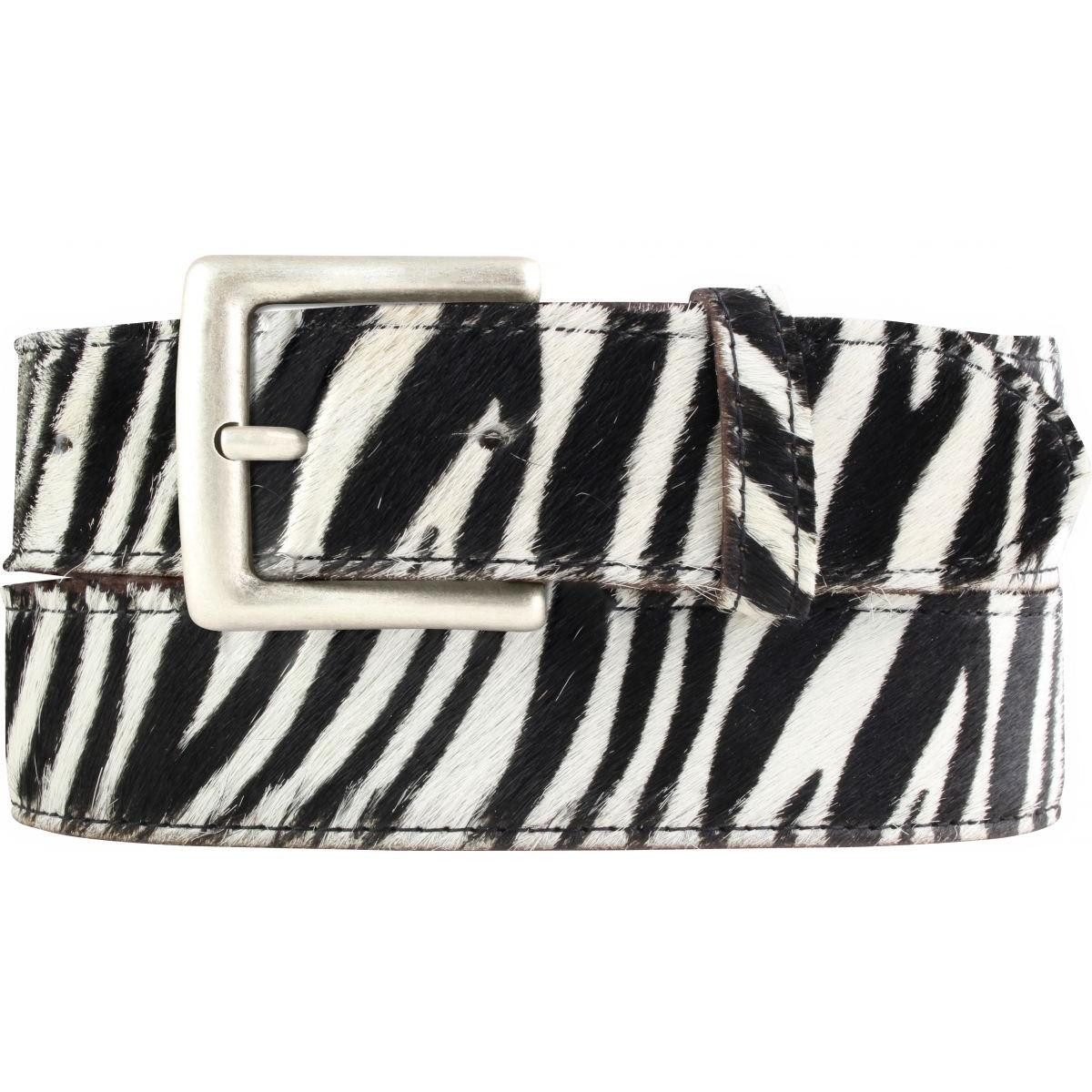 BELTINGER Ledergürtel Hochwertiger Fell-Ledergürtel 4 cm - Trachten-Gürtel für Herren 40mm - (1-St)