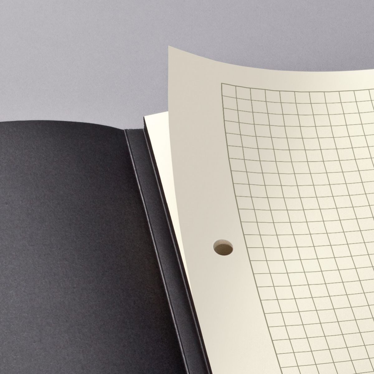 Notizbuch Notizblock Conceptum A5 120 Seiten Hardcover kariert 80g black.