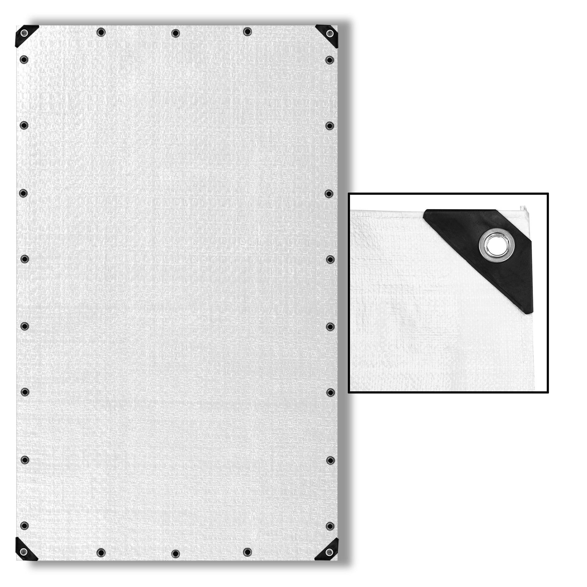 ESTEXO Abdeckfolie Abdeckplane Holz Plane 180 g/m² weiß 3x4 m Schutz Folie PE Gewebe Sa