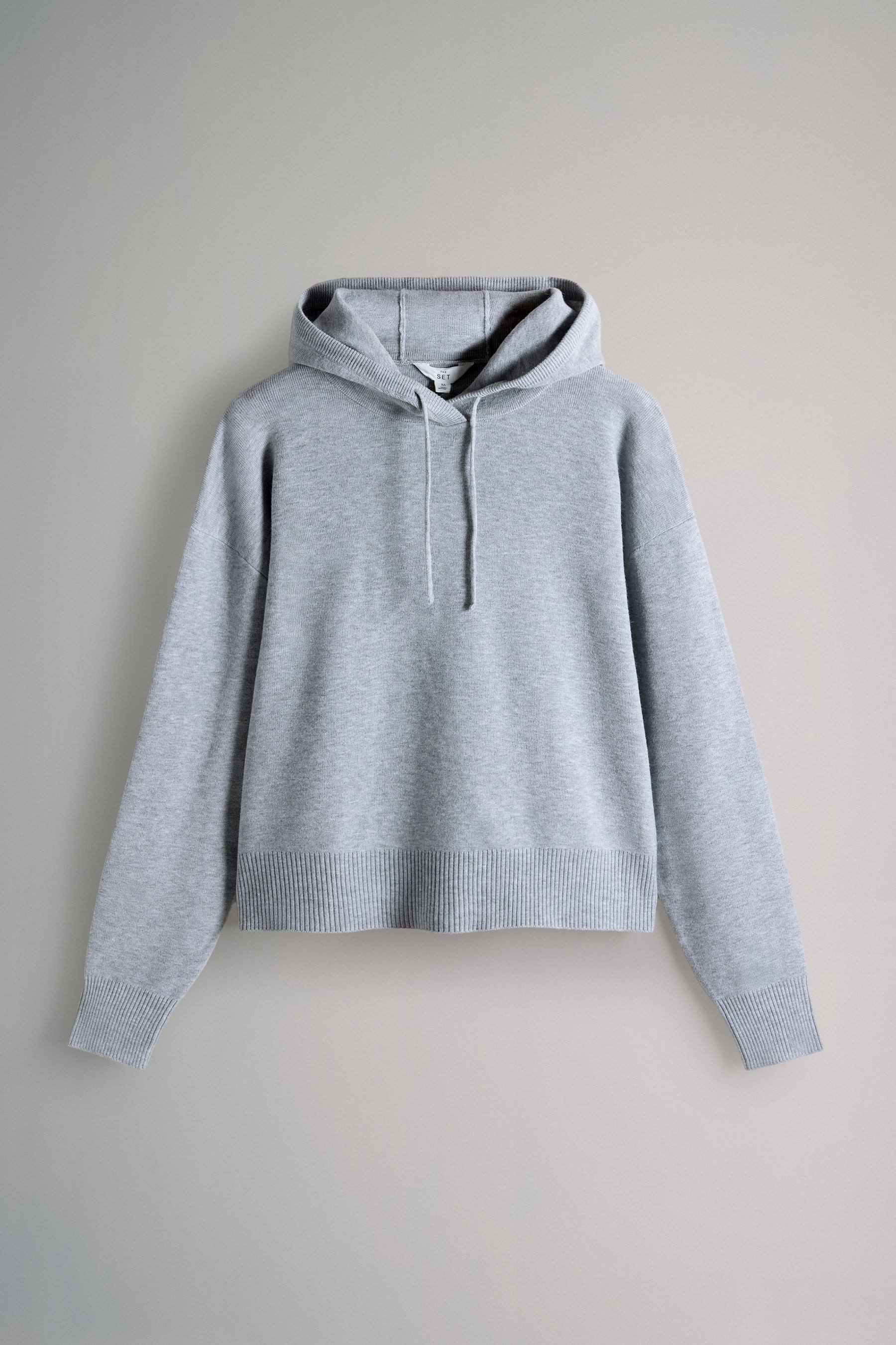 The Set Sweatanzug The Set Strick-Hoodie und Hose mit weitem Bein (2-tlg) günstig online kaufen