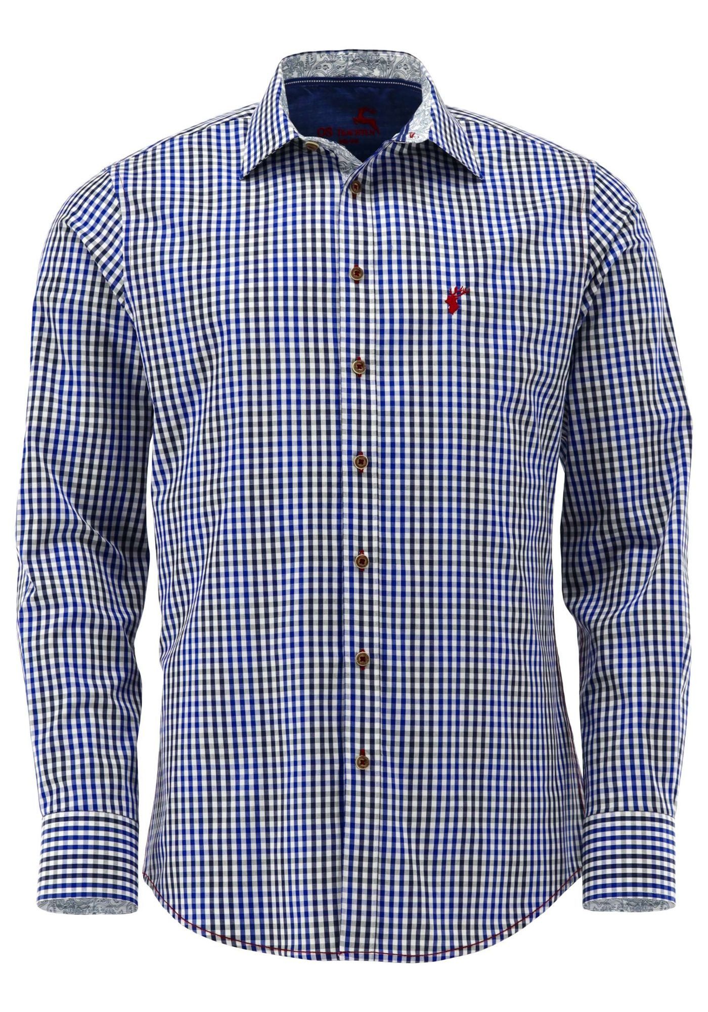 OS Trachten Trachtenhemd Arkaya Langarmhemd mit Stickerei auf der Brust günstig online kaufen