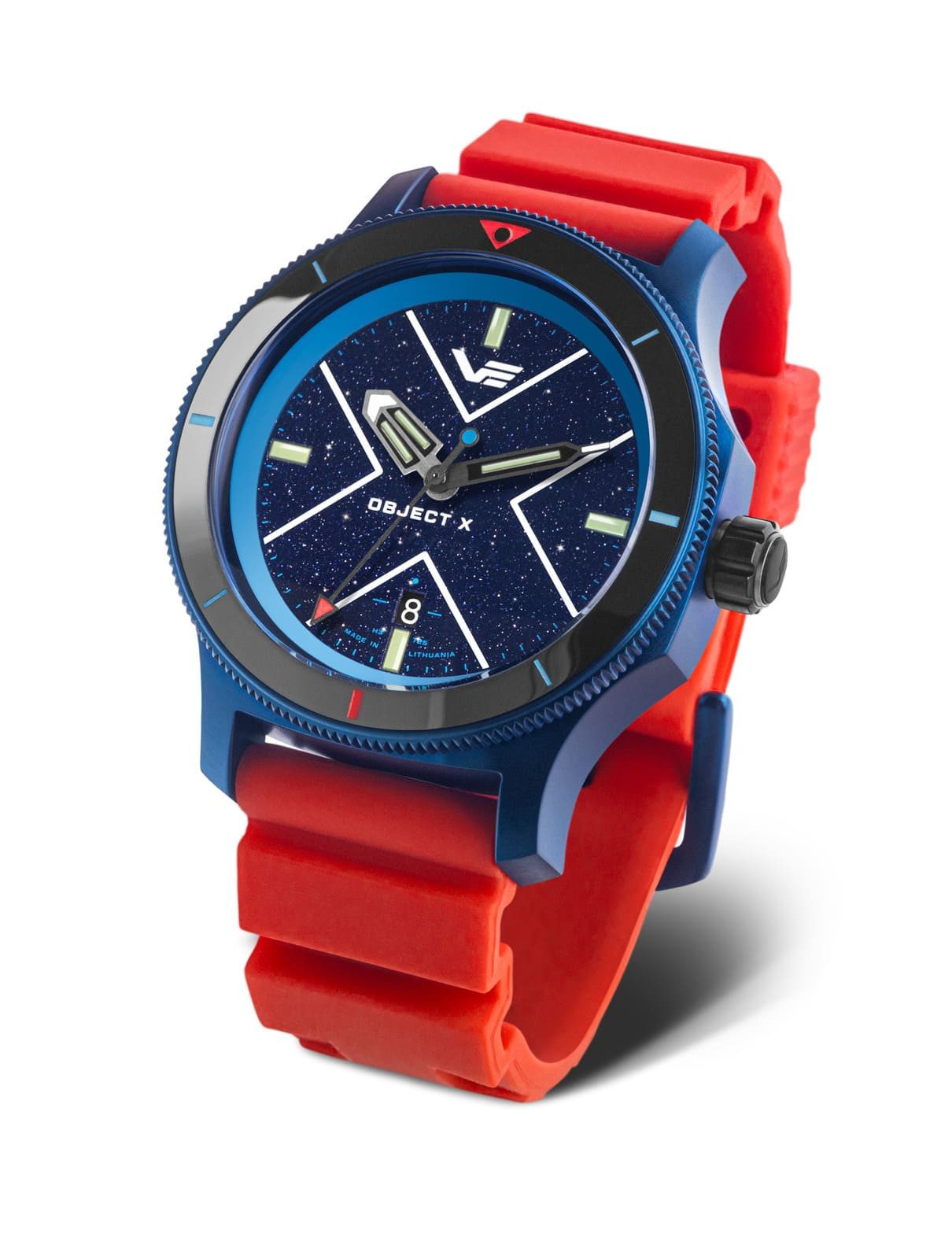 Vostok Europe Automatikuhr Object X Limited Edition 599E776-S Aventurin Blau 48 mm 20 ATM