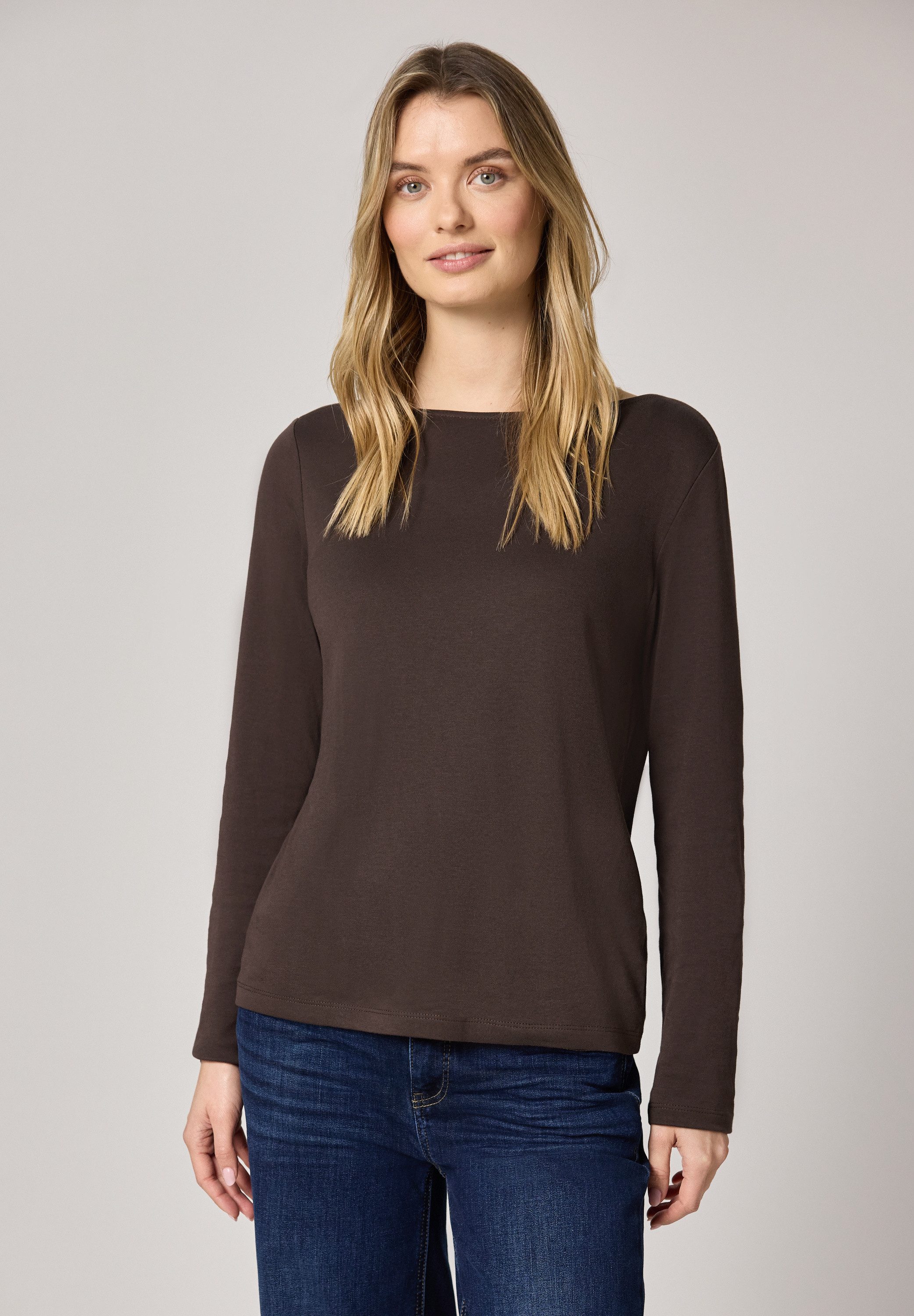 STREET ONE Langarmshirt mit U-Boot-Ausschnitt günstig online kaufen