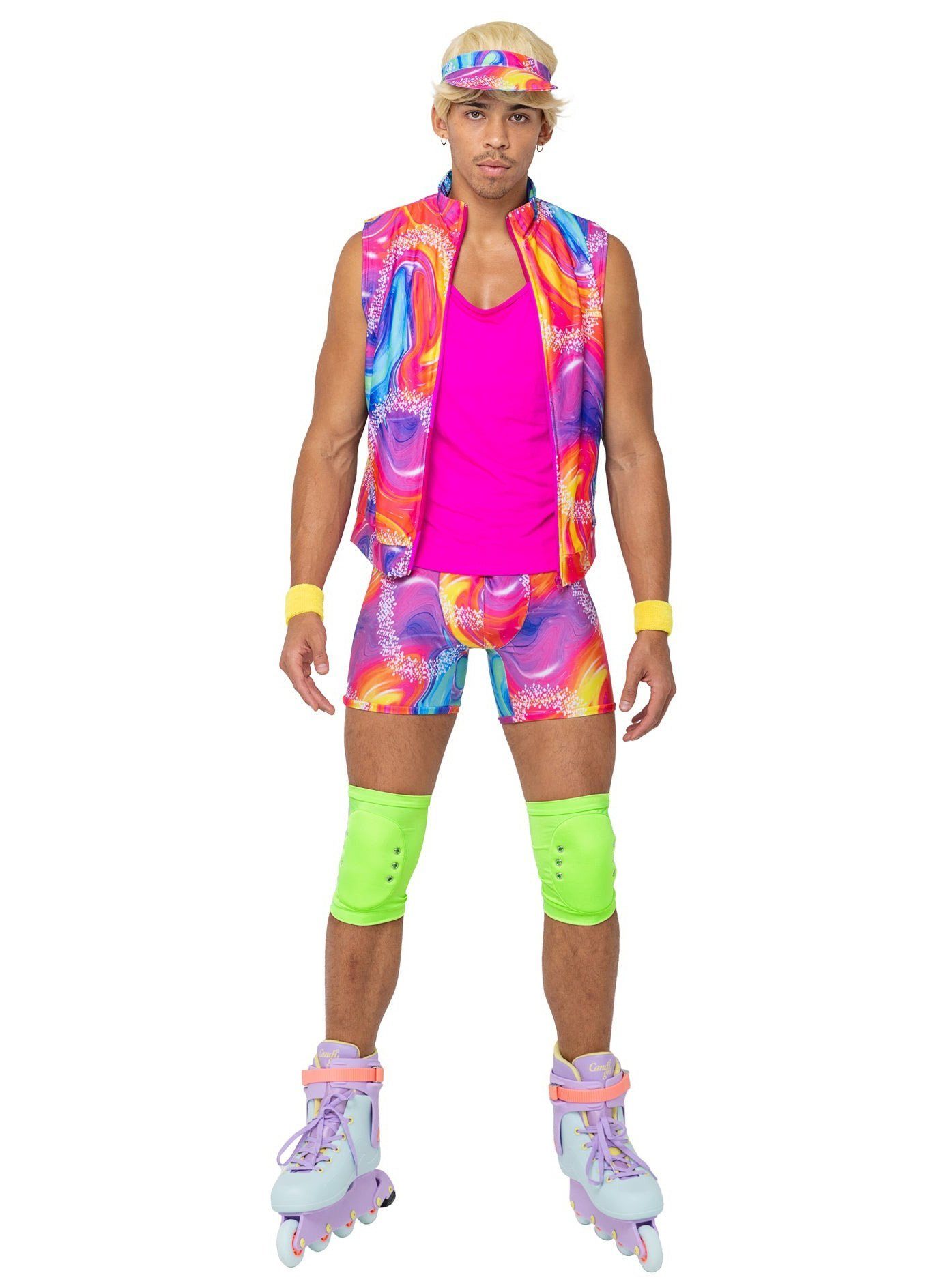Kostüm Neon Rollerblade Boy Kostüm