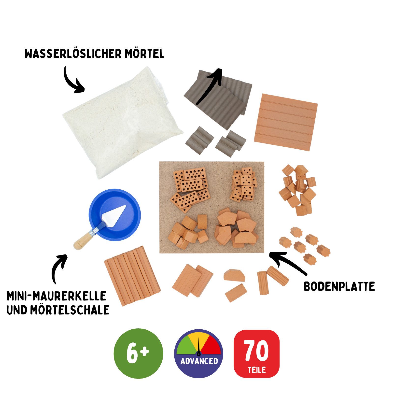 teifoc Kirche, Kapelle Steinbaukasten, (Kreativset, 70 St., Bastelset), Kreativspielzeug, Made in Germany
