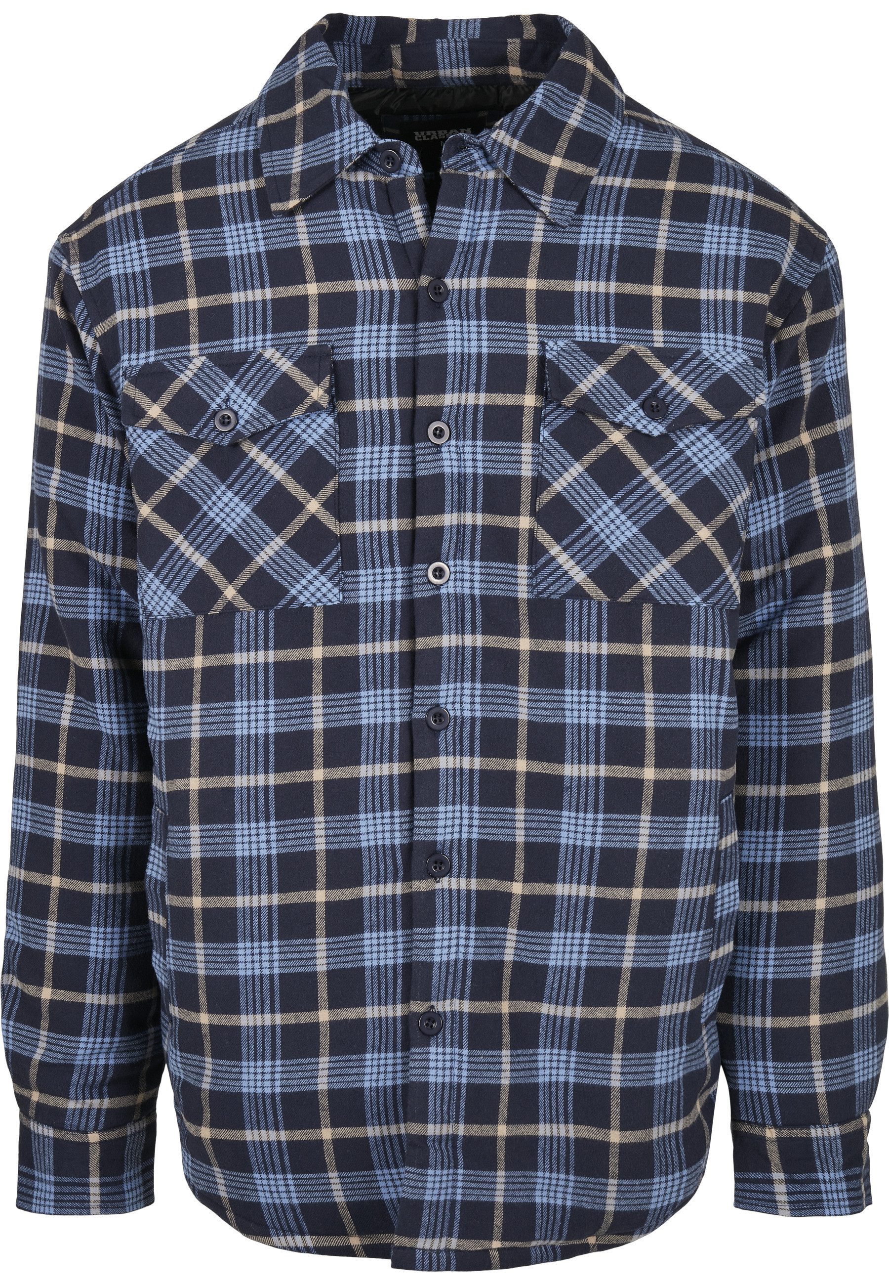 URBAN CLASSICS Anorak Urban Classics Herren Plaid Quilted Shirt Jacket (1-St)